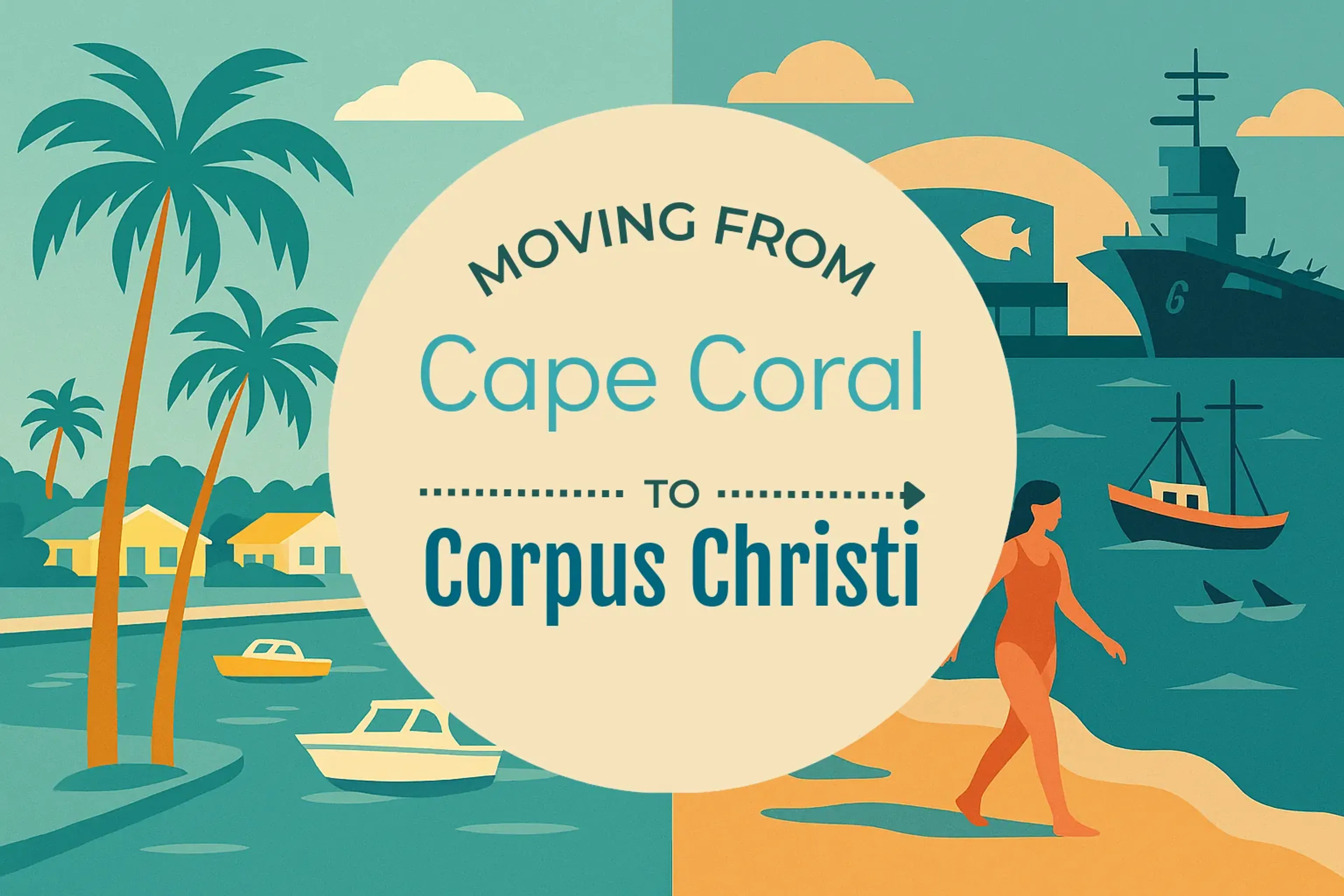 Side-by-side comparison of Cape Coral to Corpus Christi moving companies