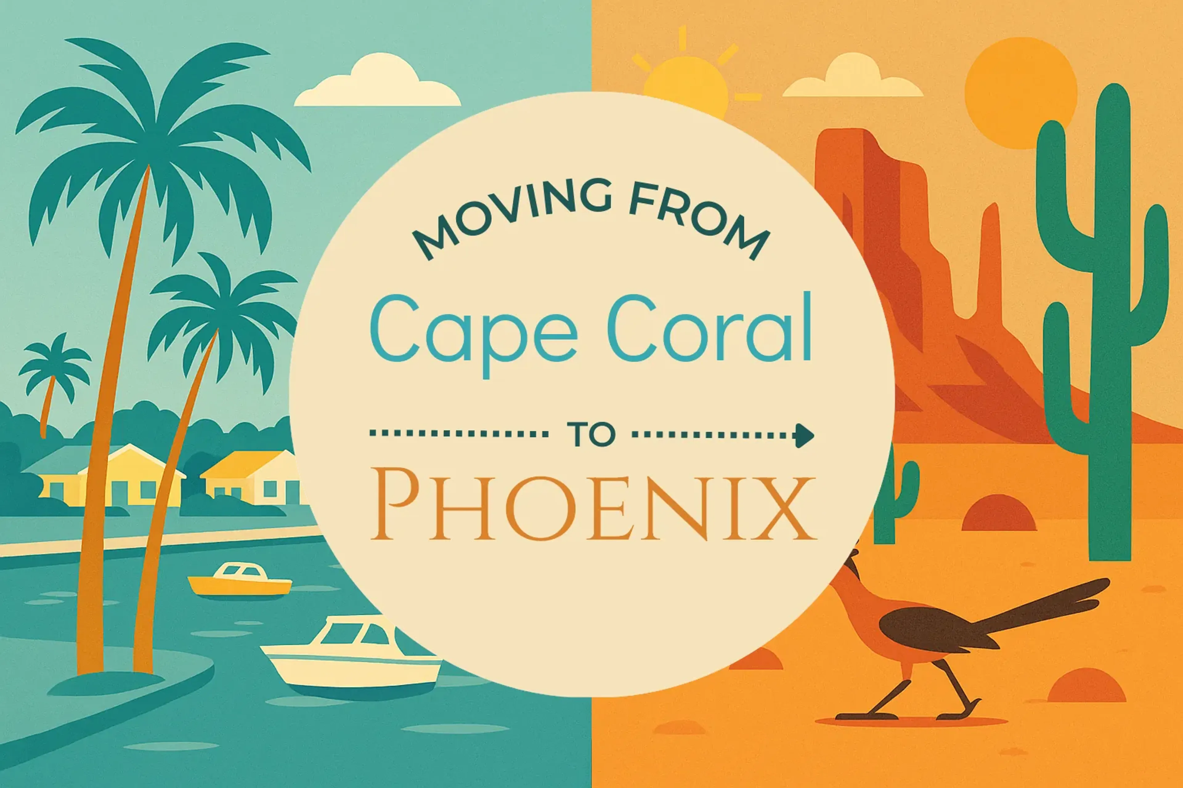 Side-by-side comparison of Cape Coral to Phoenix moving companies