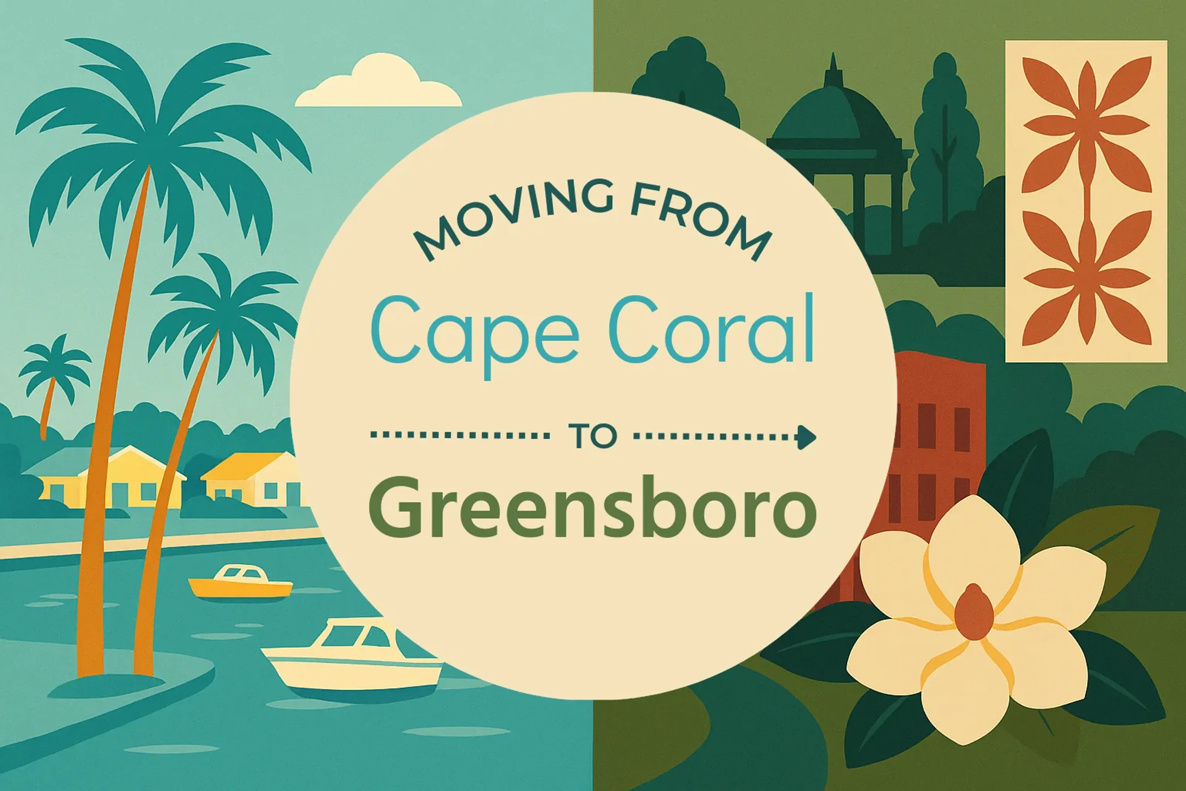 Side-by-side comparison of Cape Coral to Greensboro moving companies