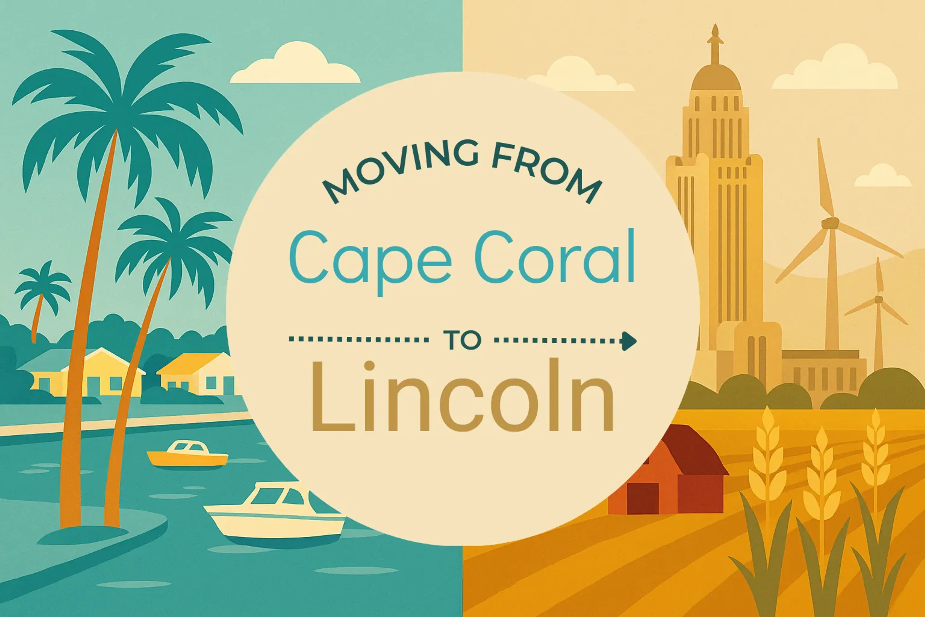 Side-by-side comparison of Cape Coral to Lincoln moving companies