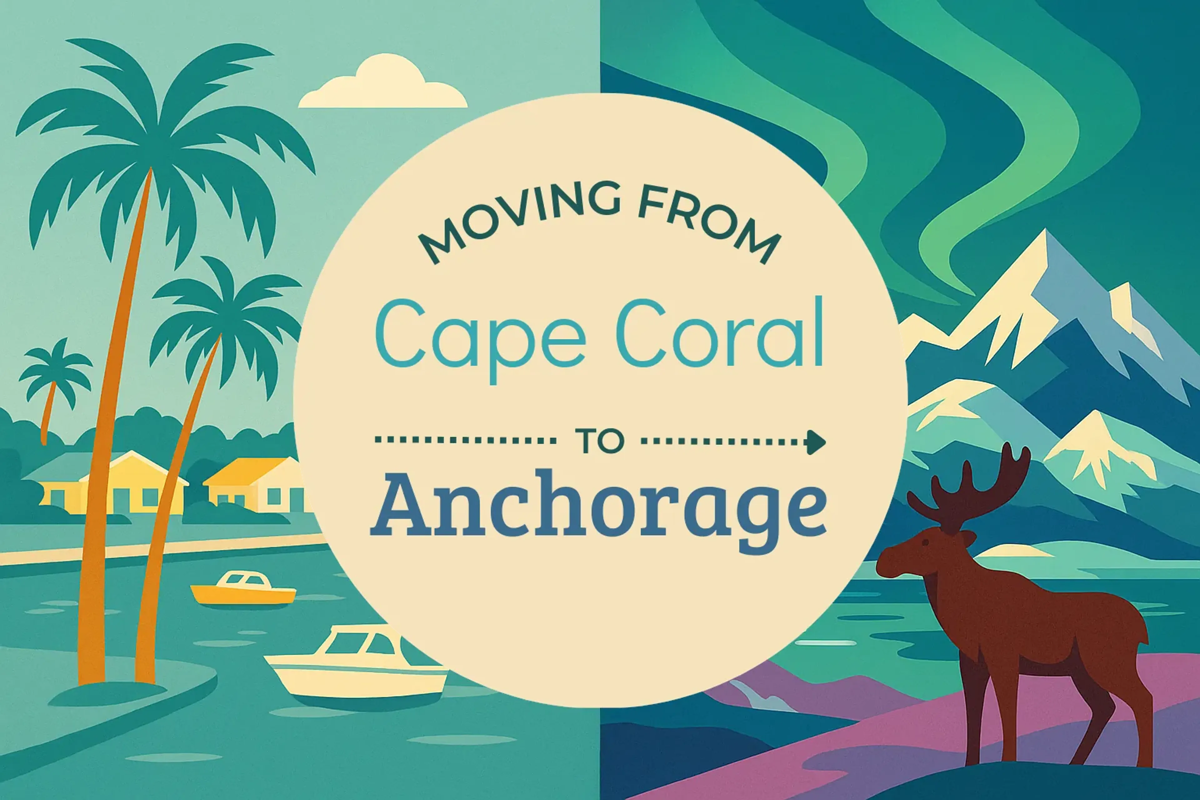 Side-by-side comparison of Cape Coral to Anchorage moving companies