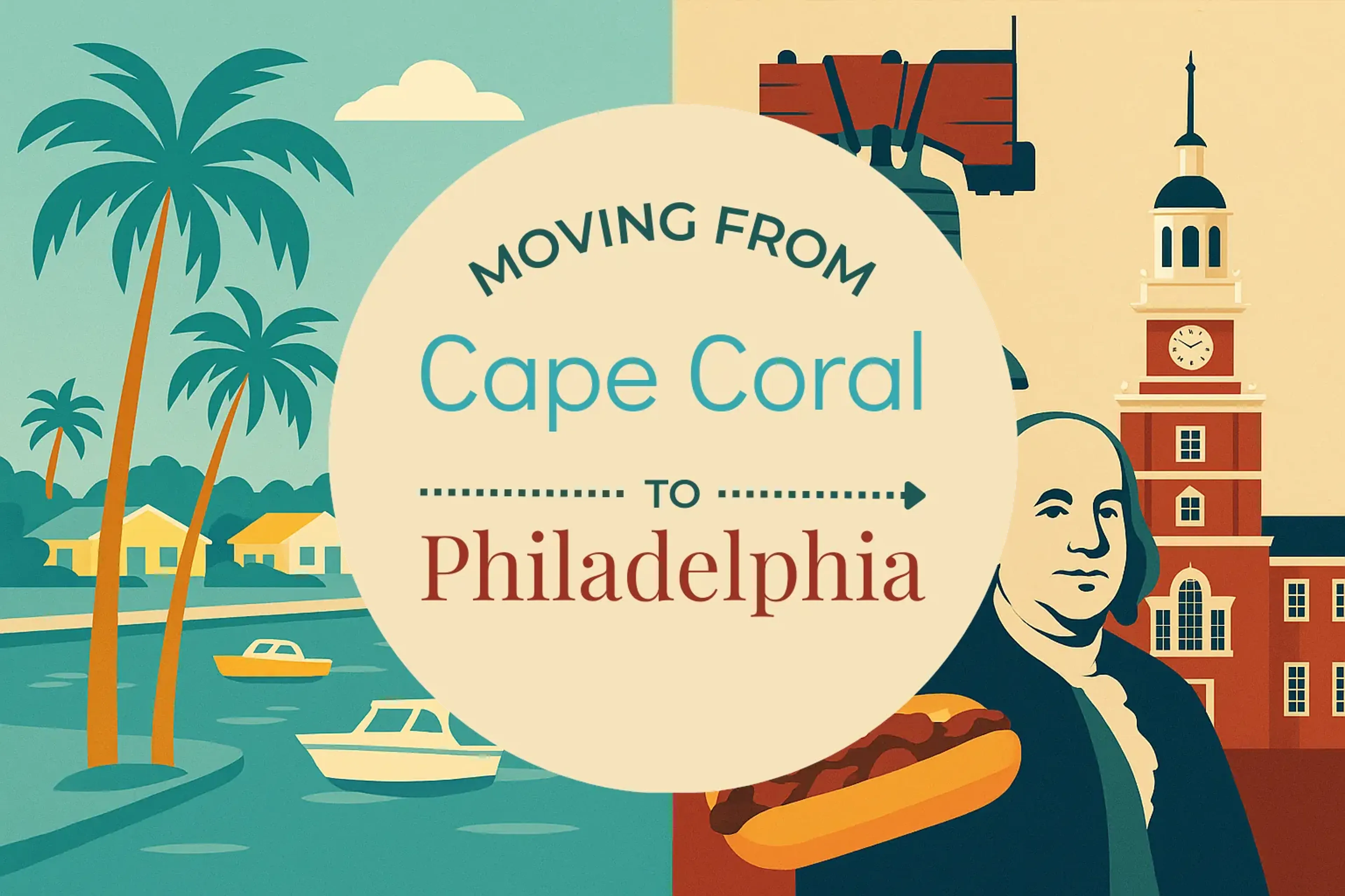 Side-by-side comparison of Cape Coral to Philadelphia moving companies