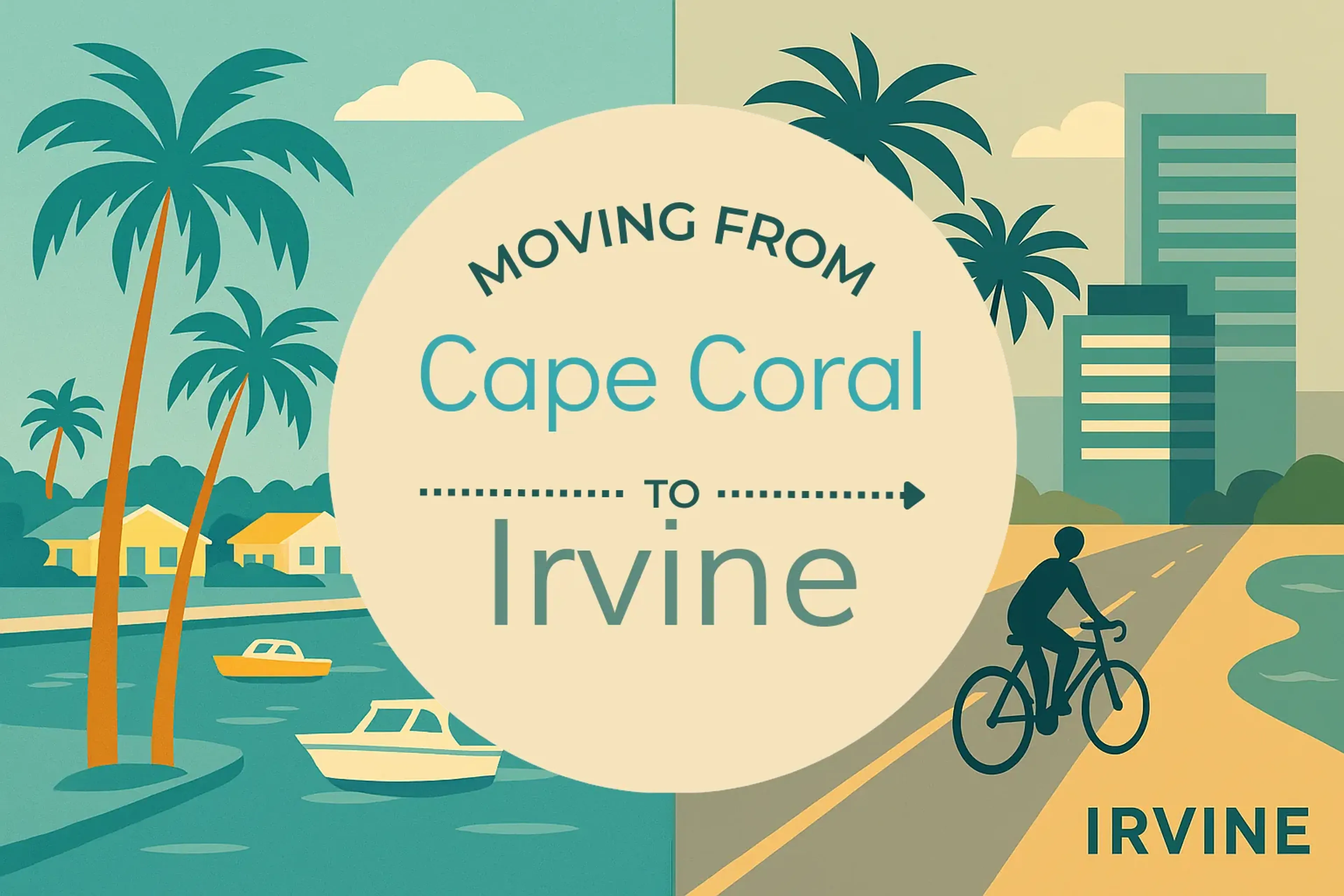 Side-by-side comparison of Cape Coral to Irvine moving companies