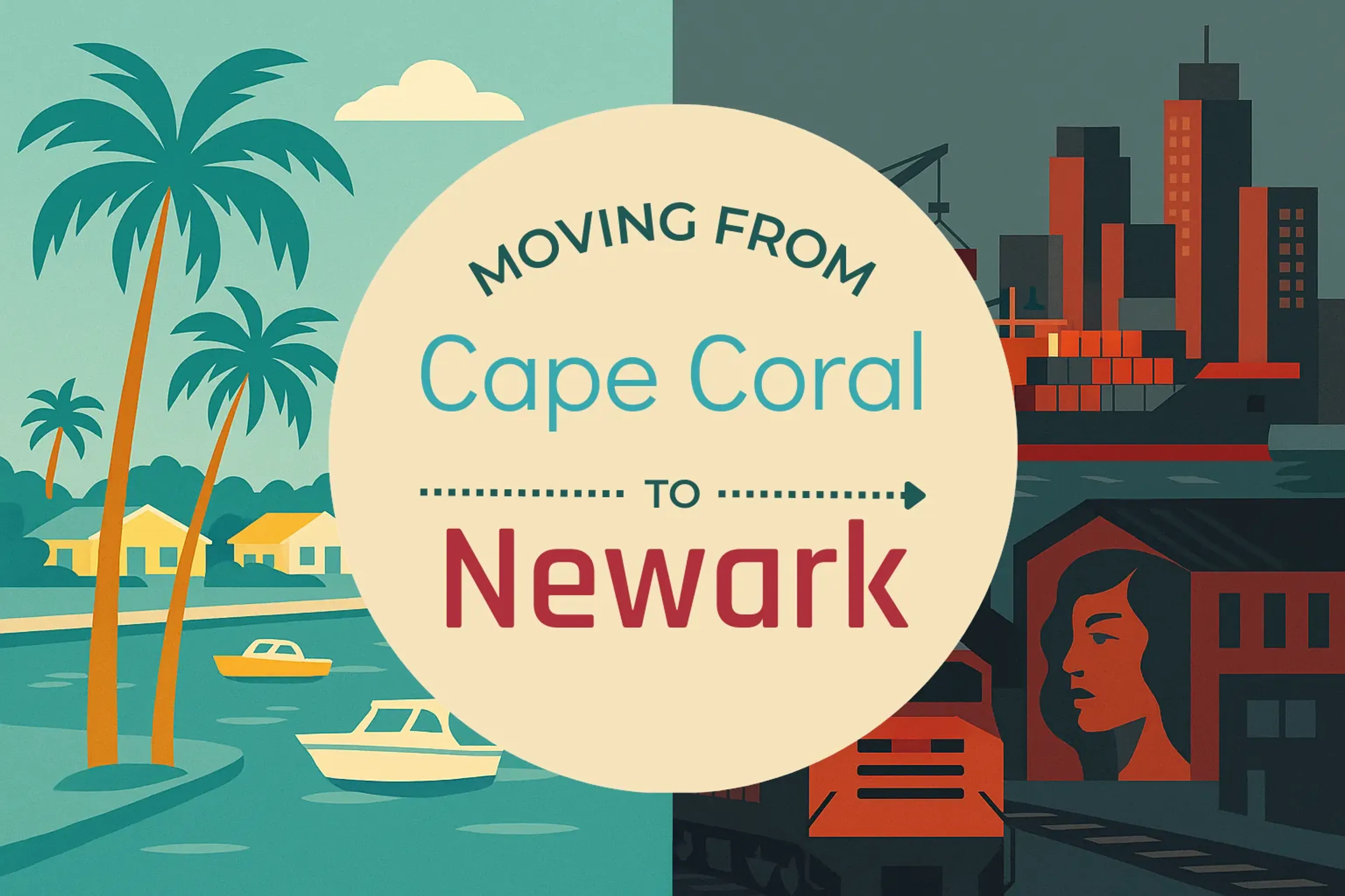 Side-by-side comparison of Cape Coral to Newark moving companies