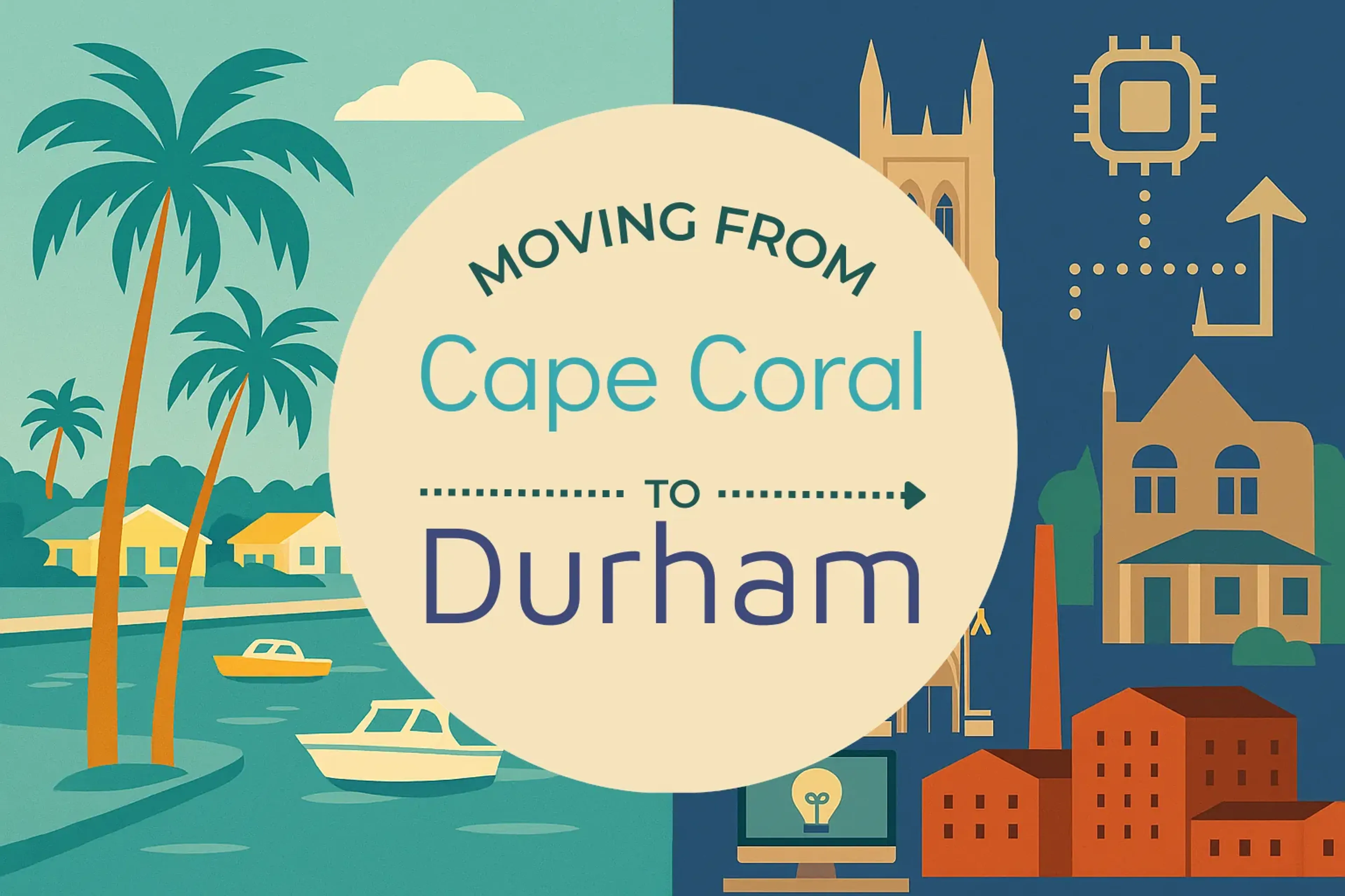 Side-by-side comparison of Cape Coral to Durham moving companies