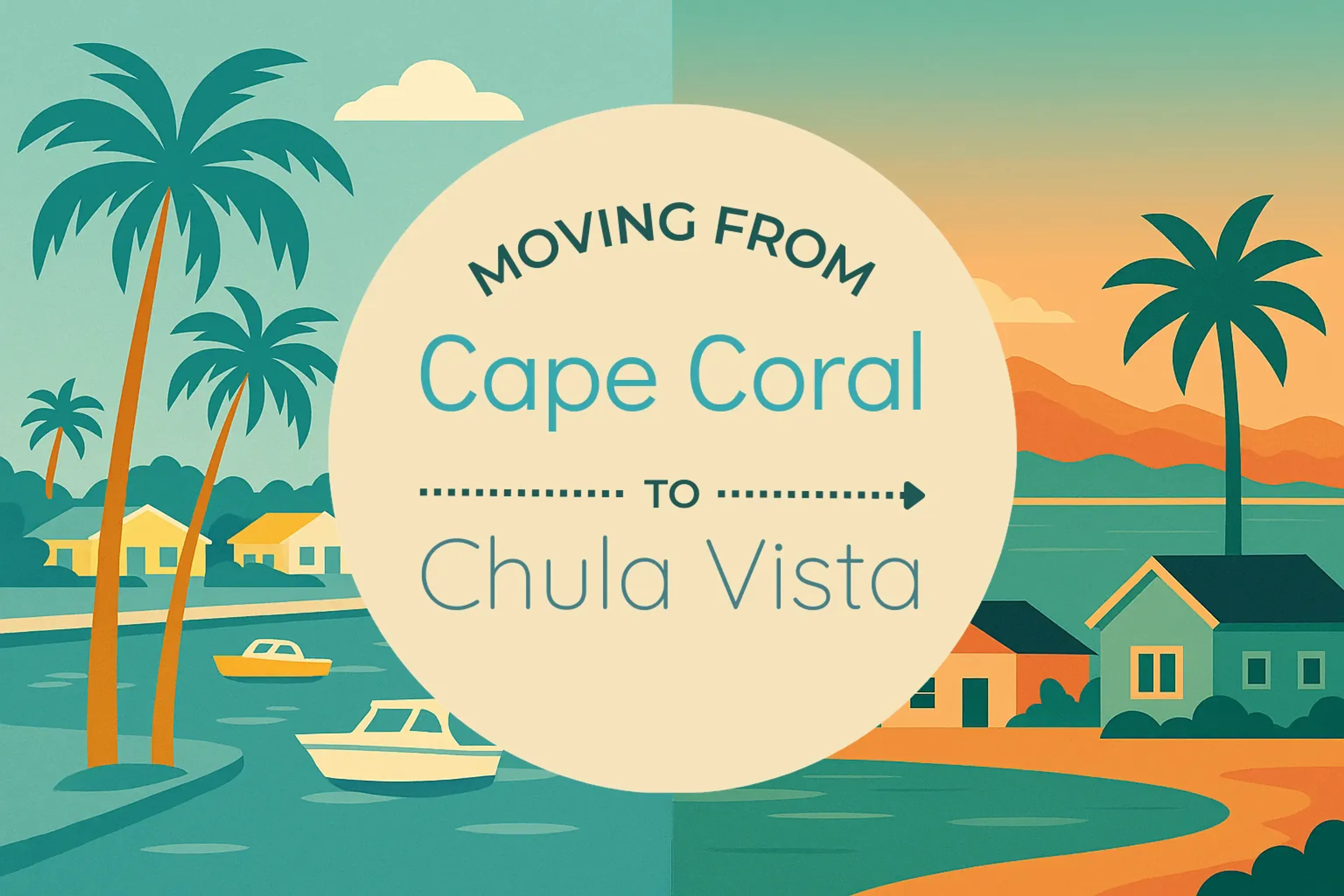Side-by-side comparison of Cape Coral to Chula Vista moving companies
