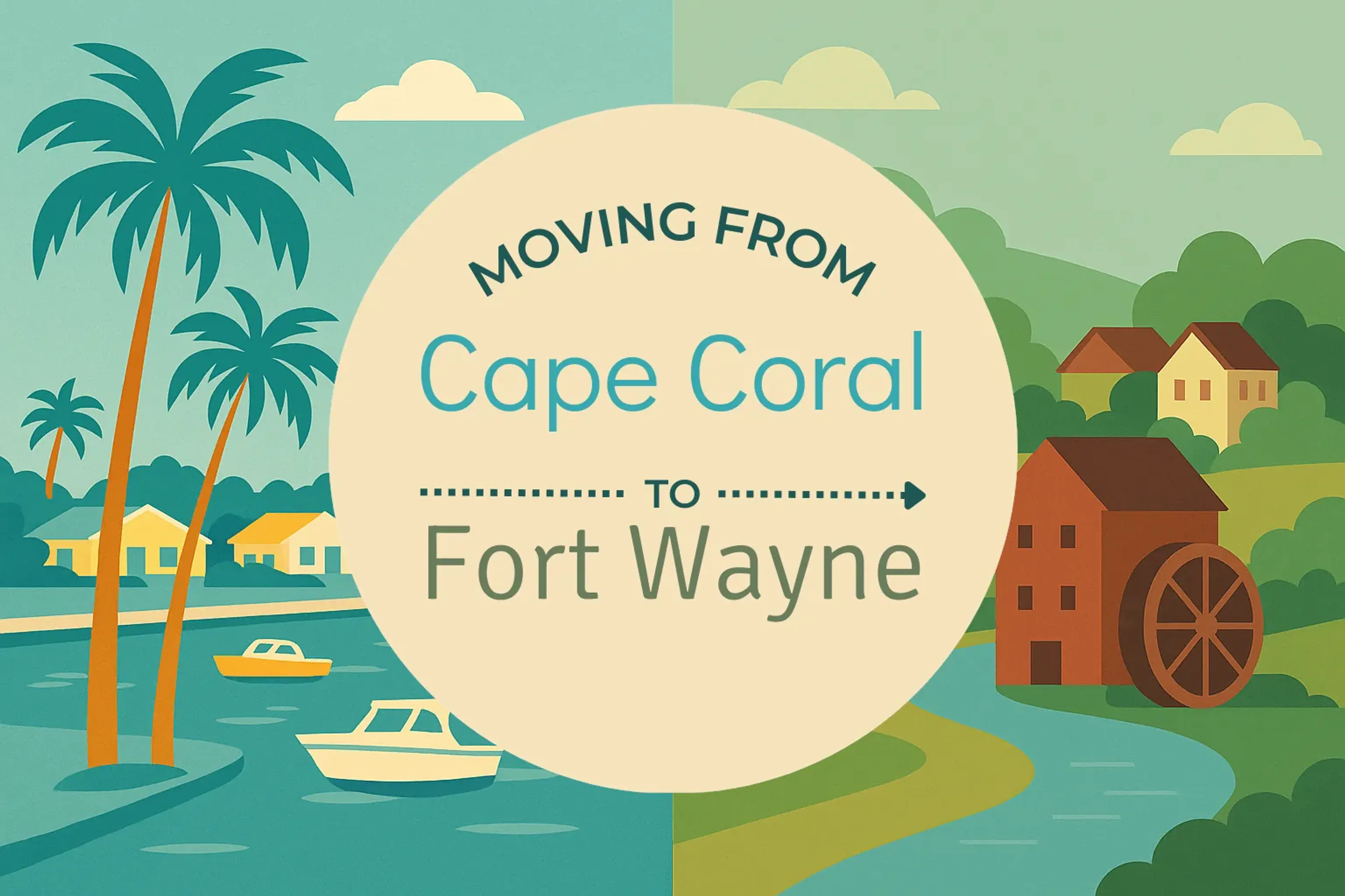 Side-by-side comparison of Cape Coral to Fort Wayne moving companies