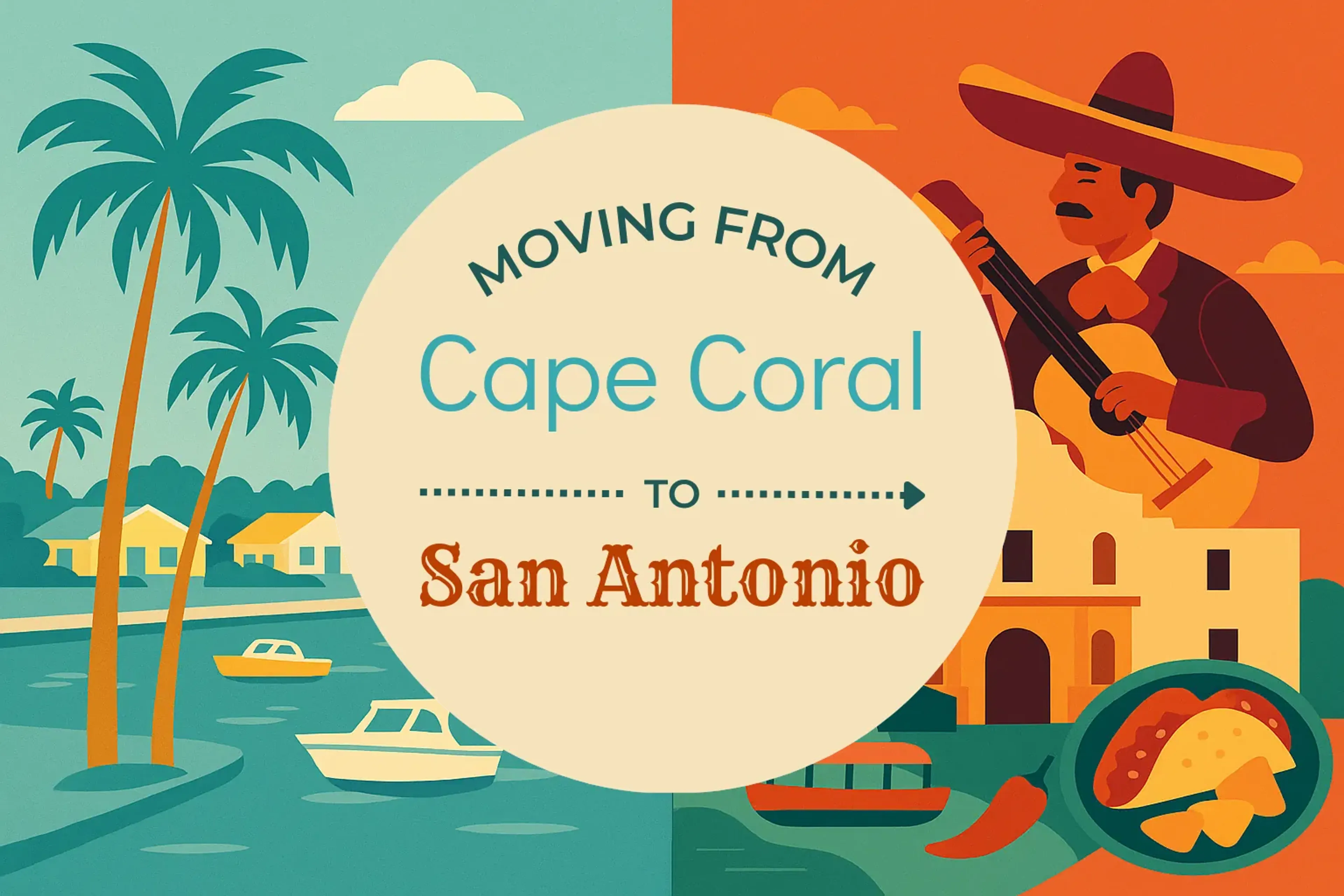 Side-by-side comparison of Cape Coral to San Antonio moving companies