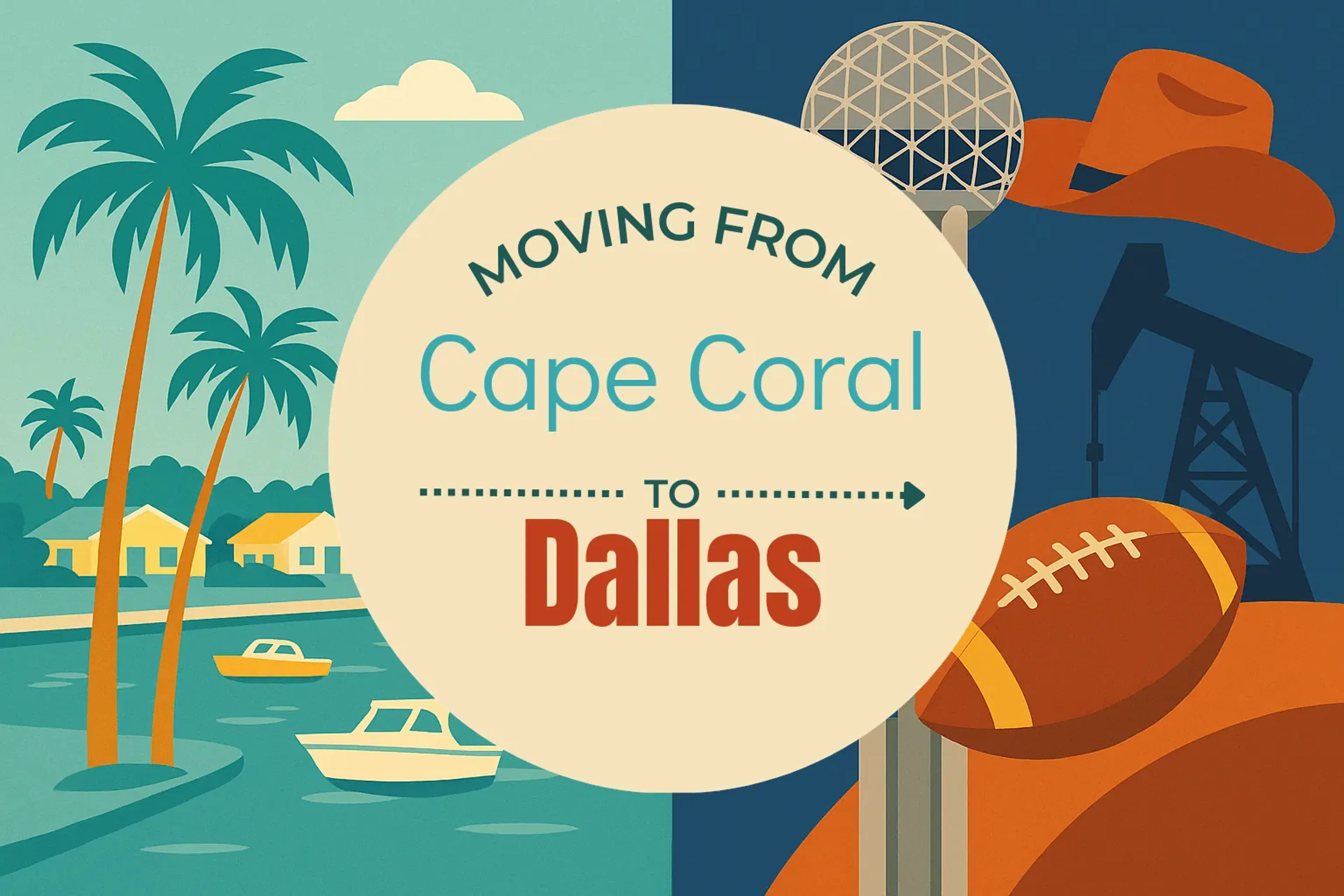 Side-by-side comparison of Cape Coral to Dallas moving companies