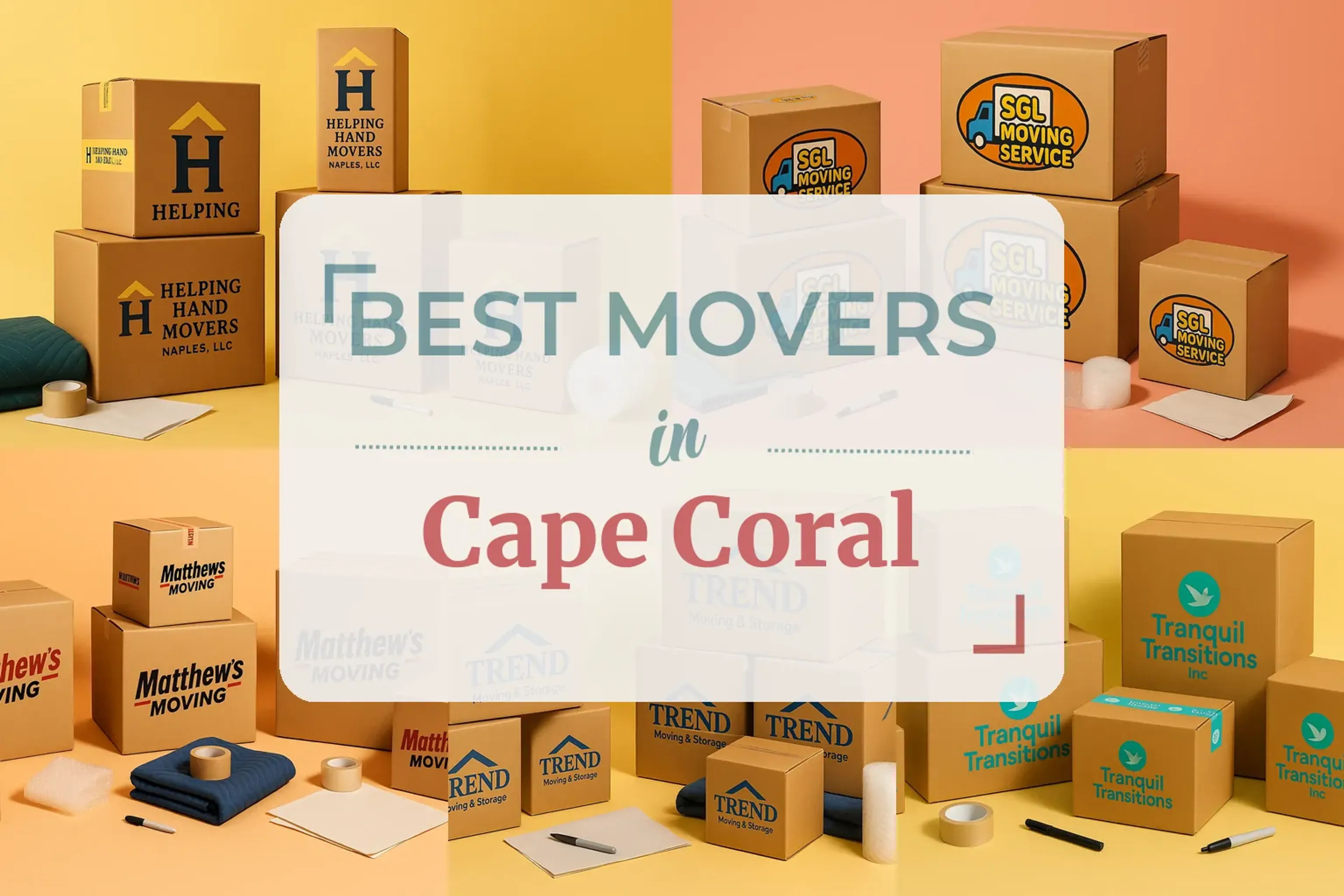 Side-by-side comparison of Cape Coral moving companies