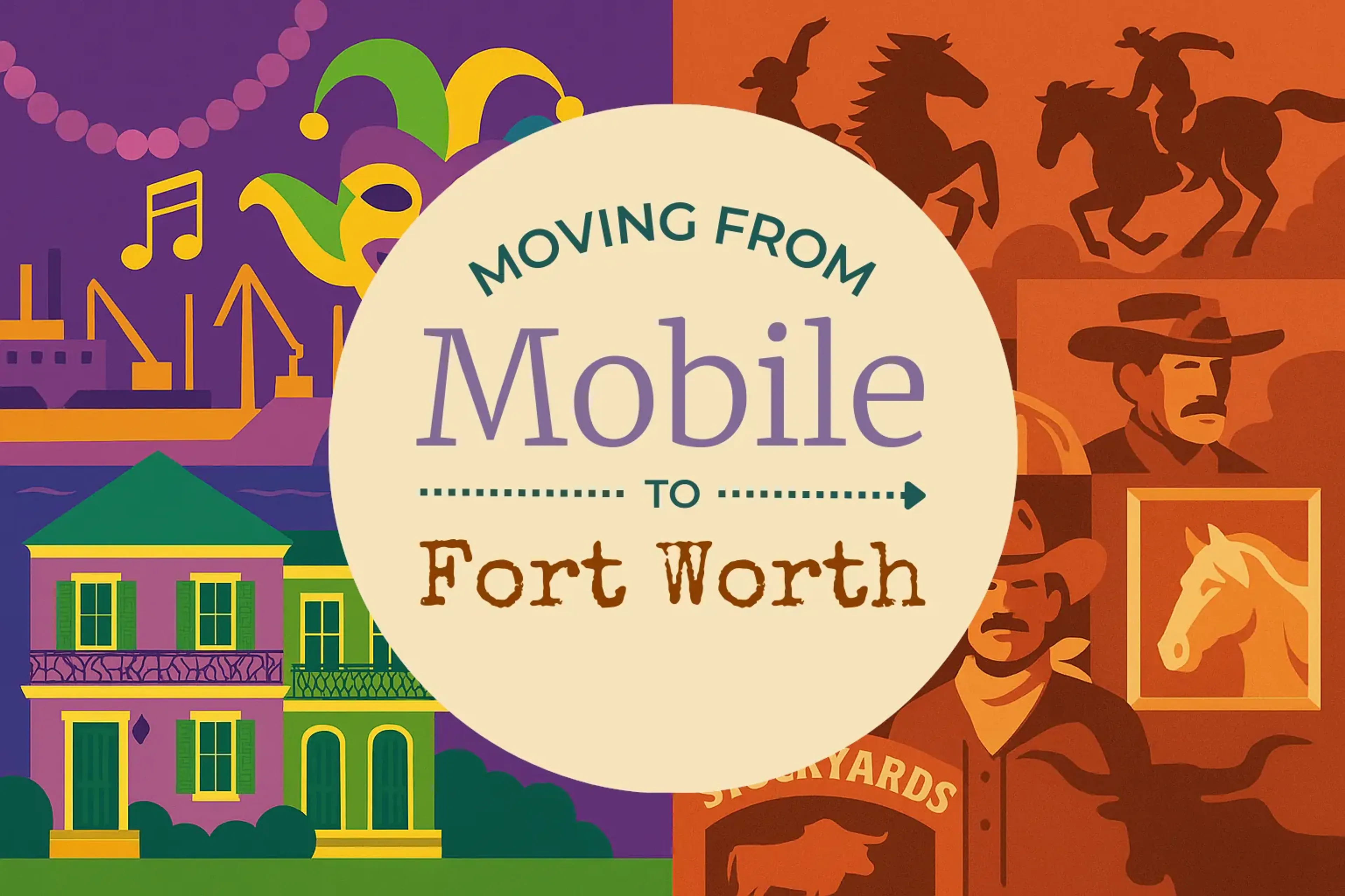 Side-by-side comparison of Mobile to Fort Worth moving companies