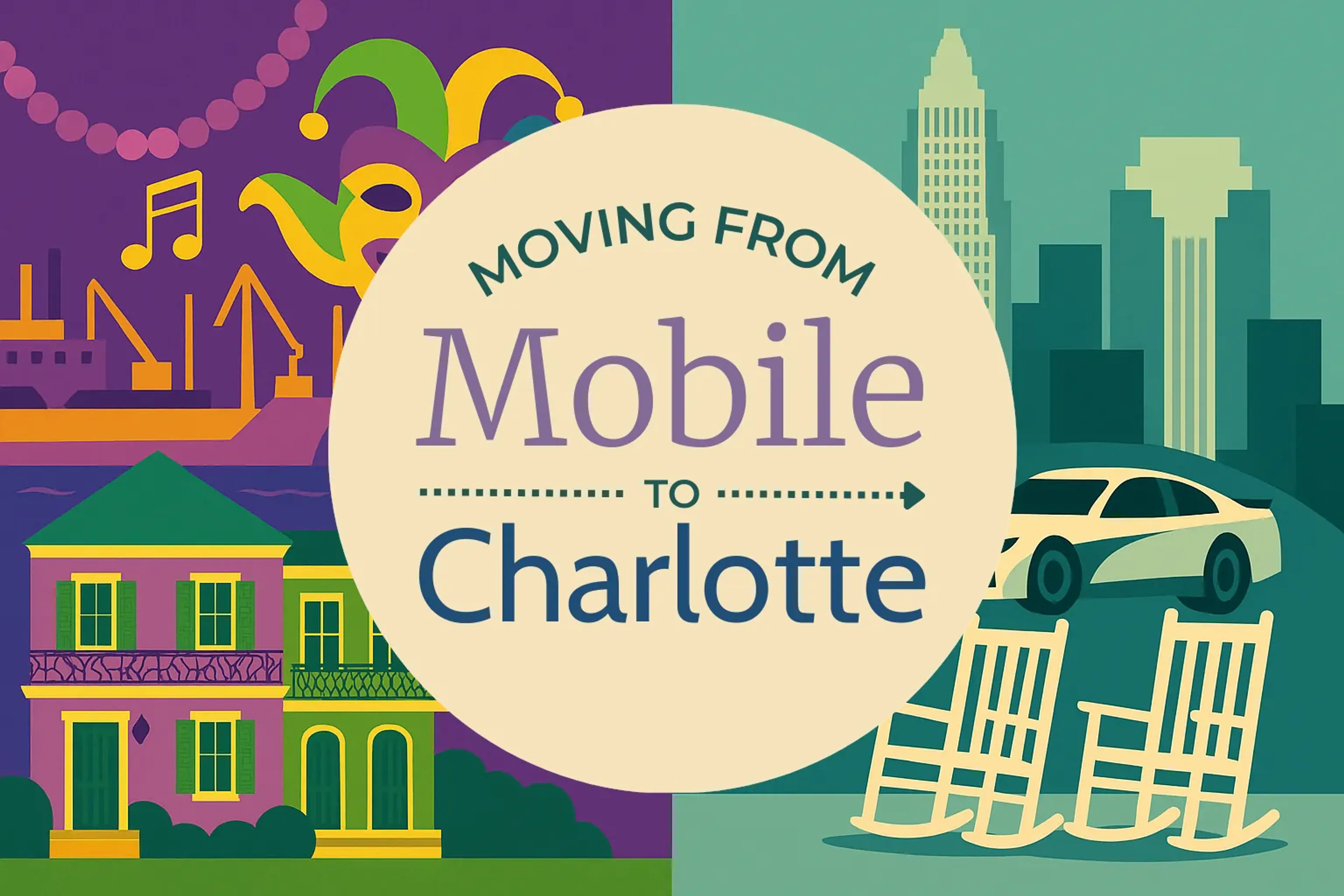 Side-by-side comparison of Mobile to Charlotte moving companies