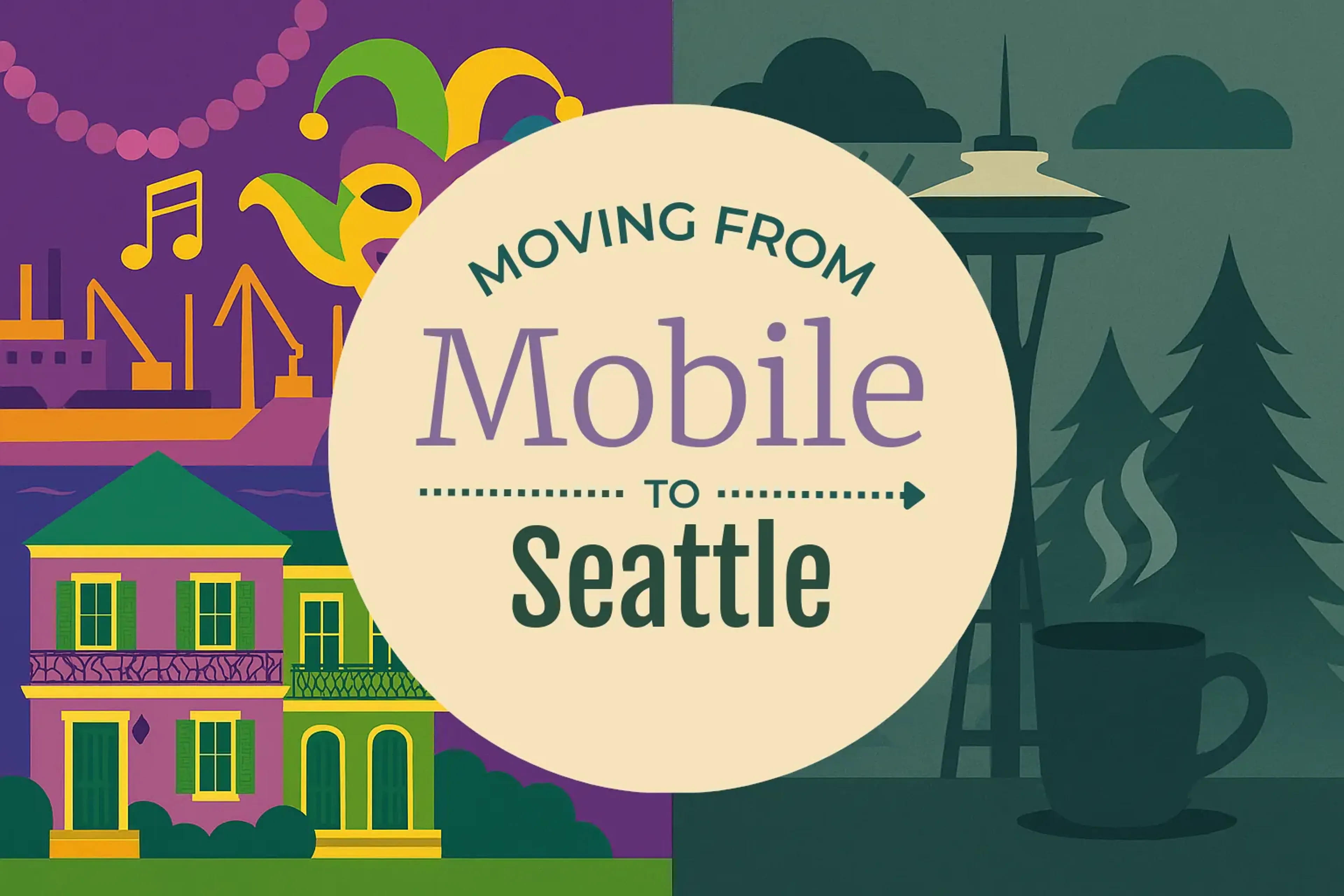Side-by-side comparison of Mobile to Seattle moving companies