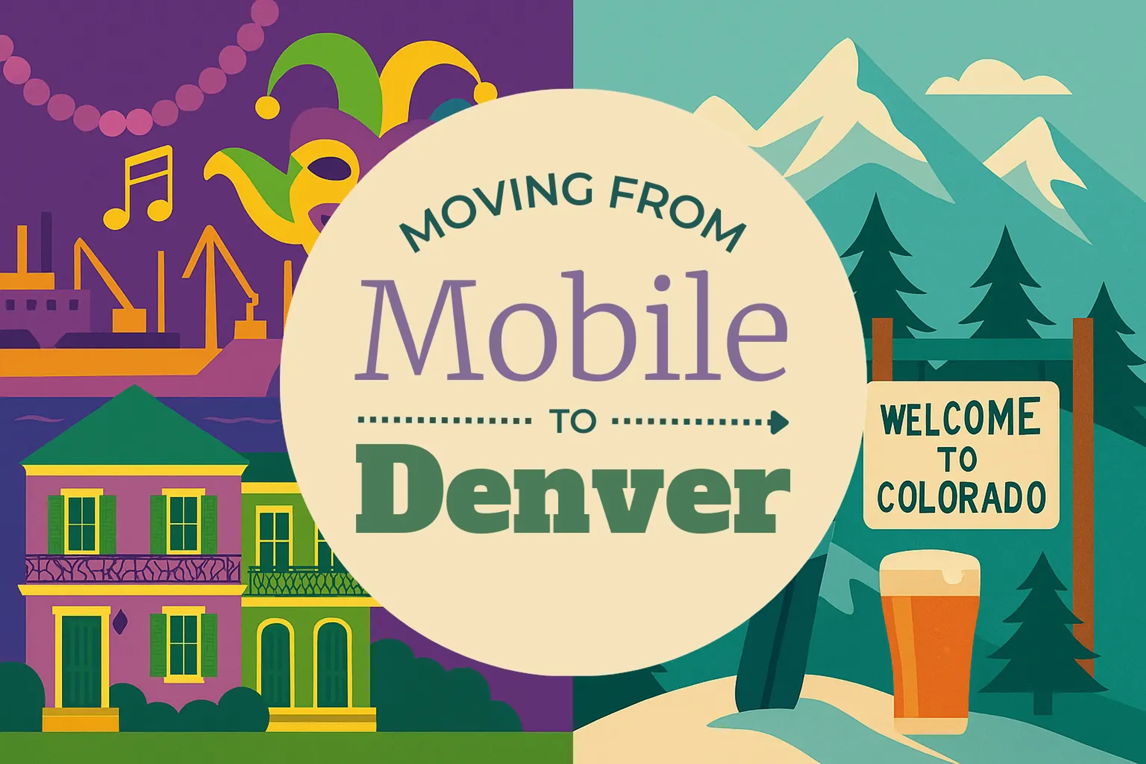 Side-by-side comparison of Mobile to Denver moving companies