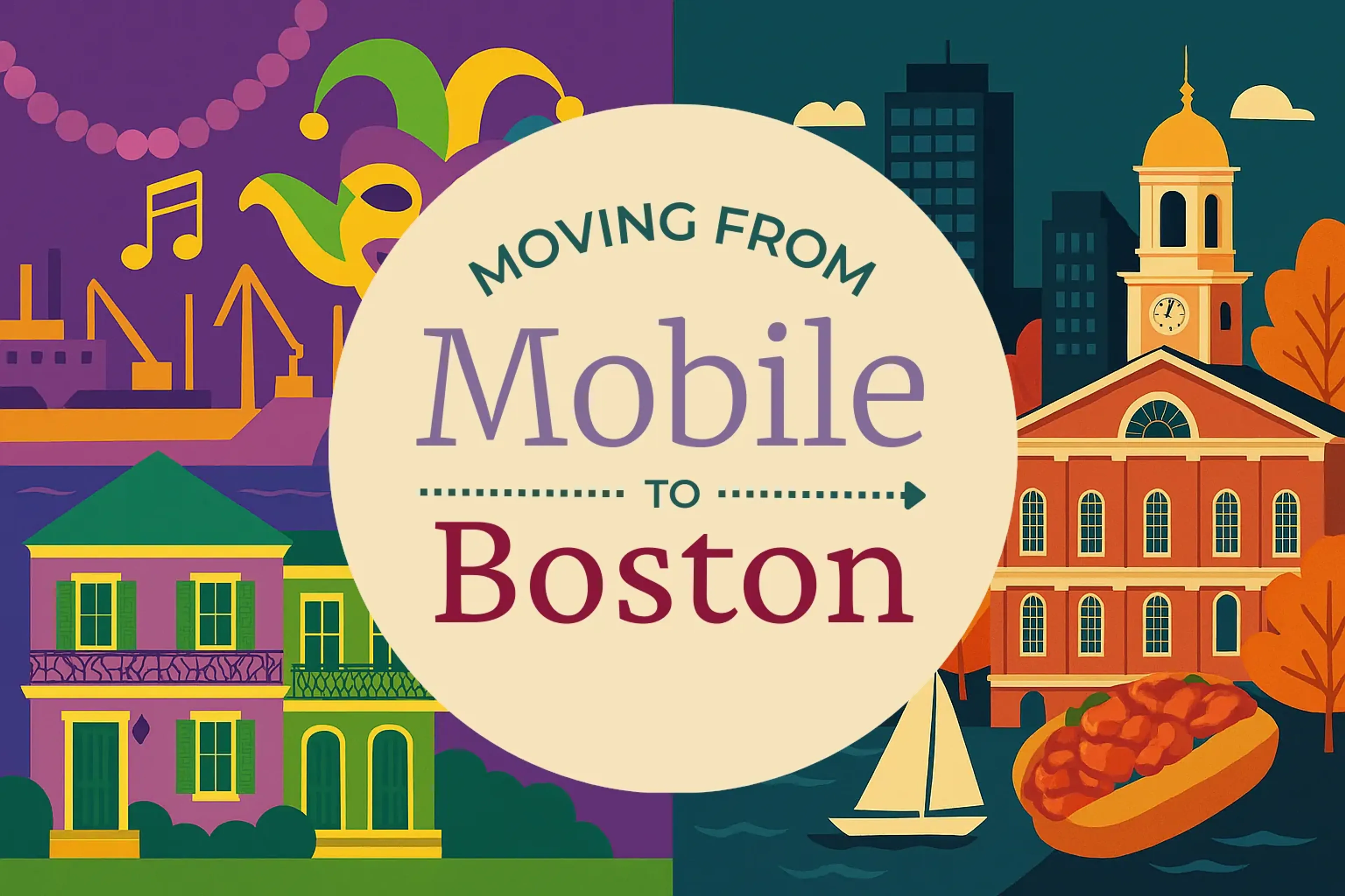 Side-by-side comparison of Mobile to Boston moving companies