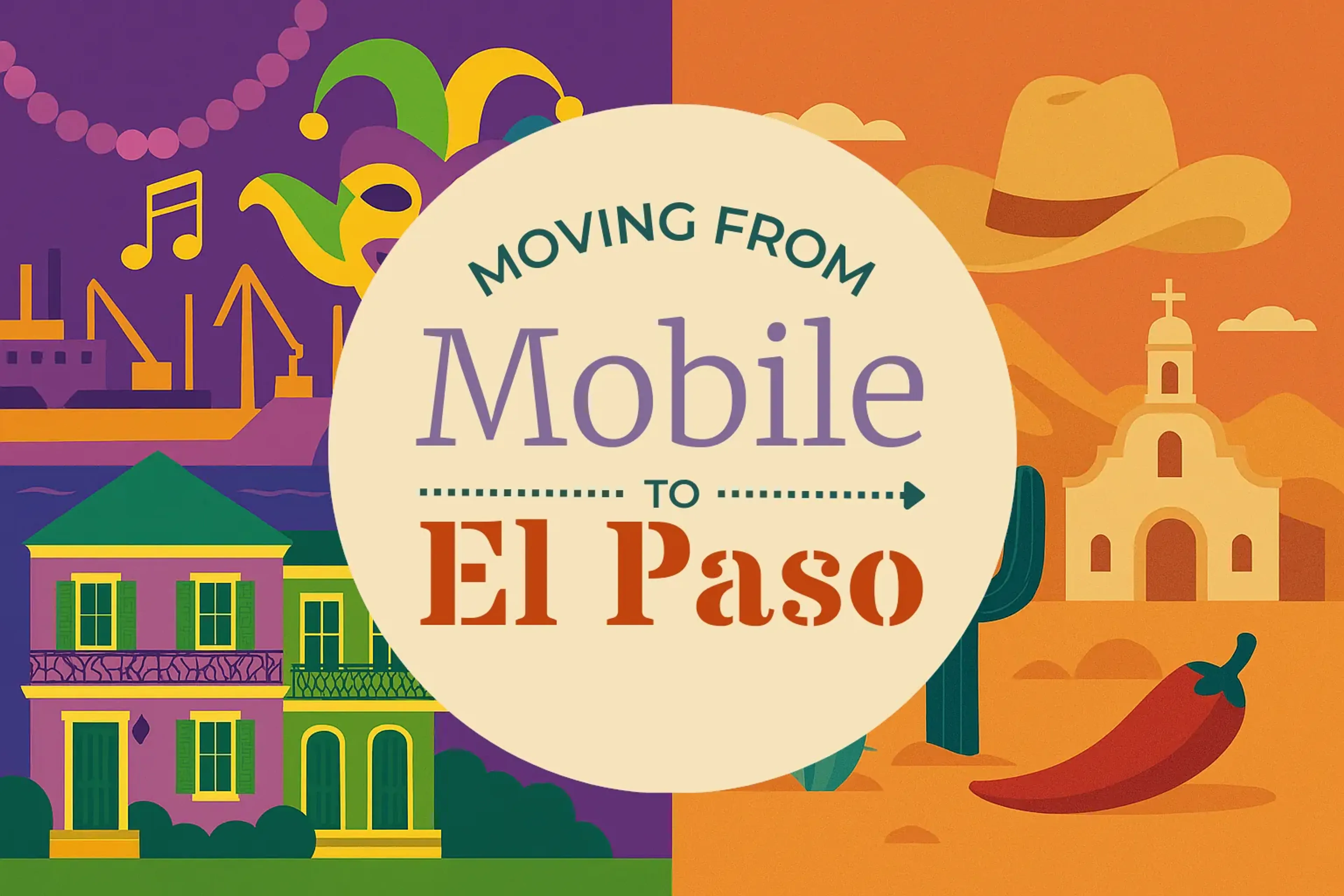 Side-by-side comparison of Mobile to El Paso moving companies