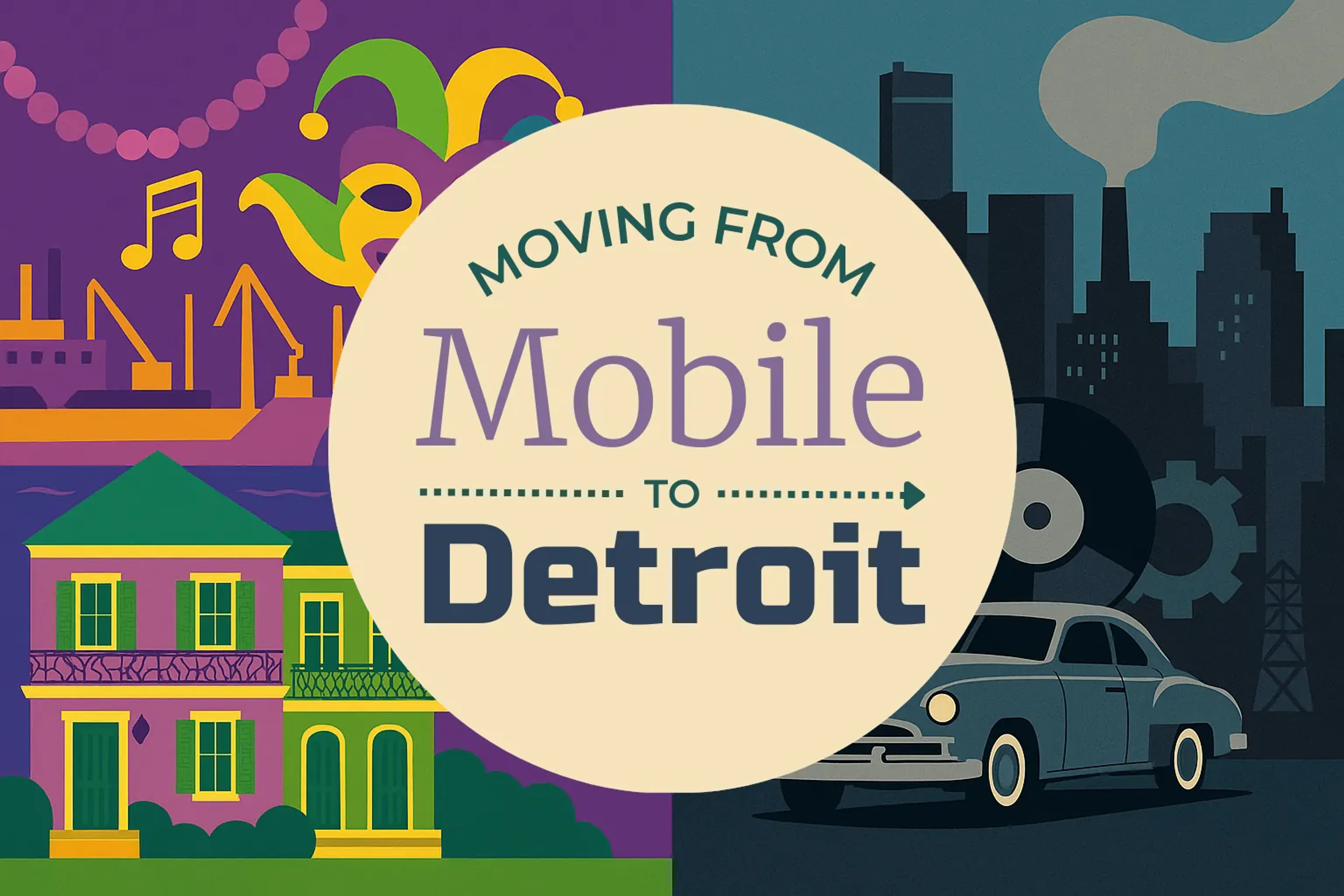 Side-by-side comparison of Mobile to Detroit moving companies