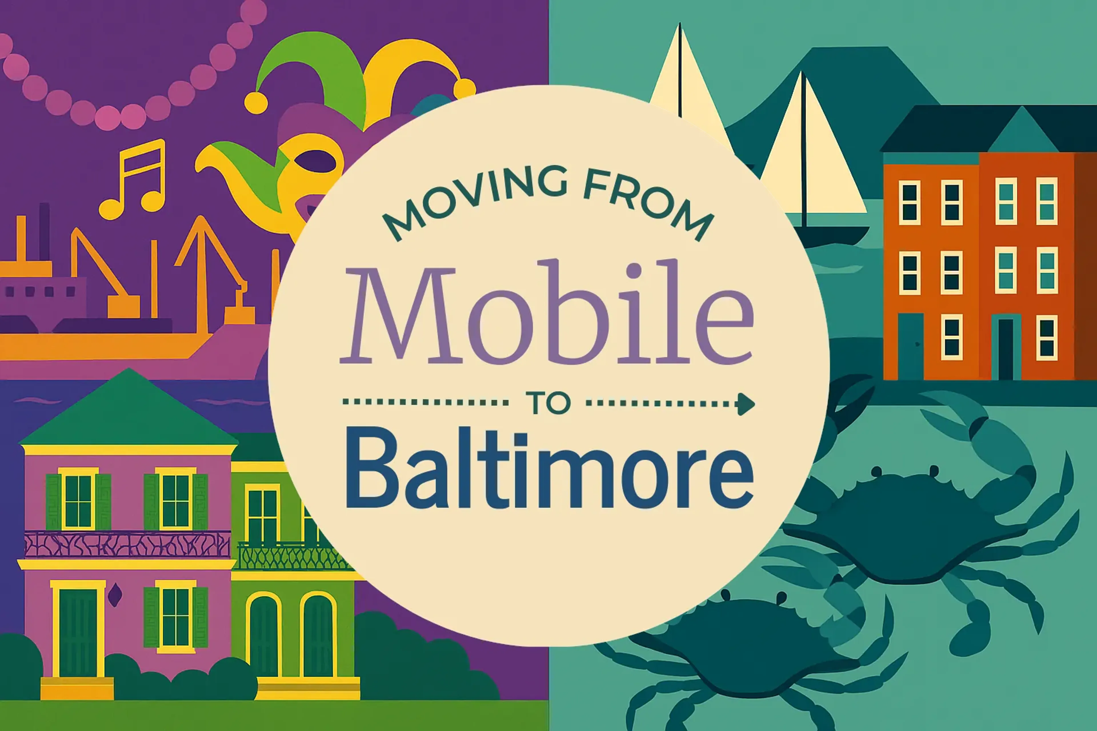 Side-by-side comparison of Mobile to Baltimore moving companies