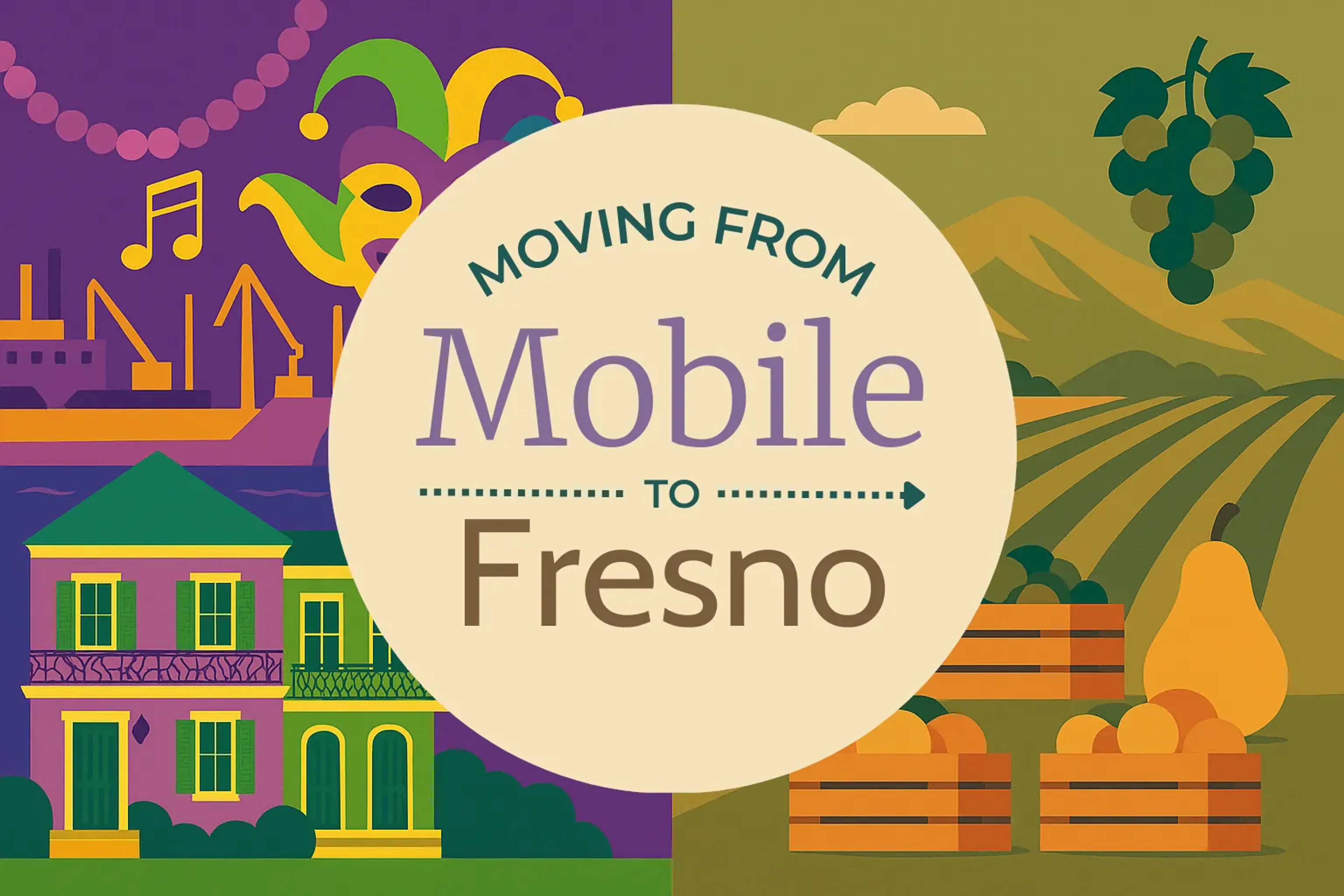 Side-by-side comparison of Mobile to Fresno moving companies