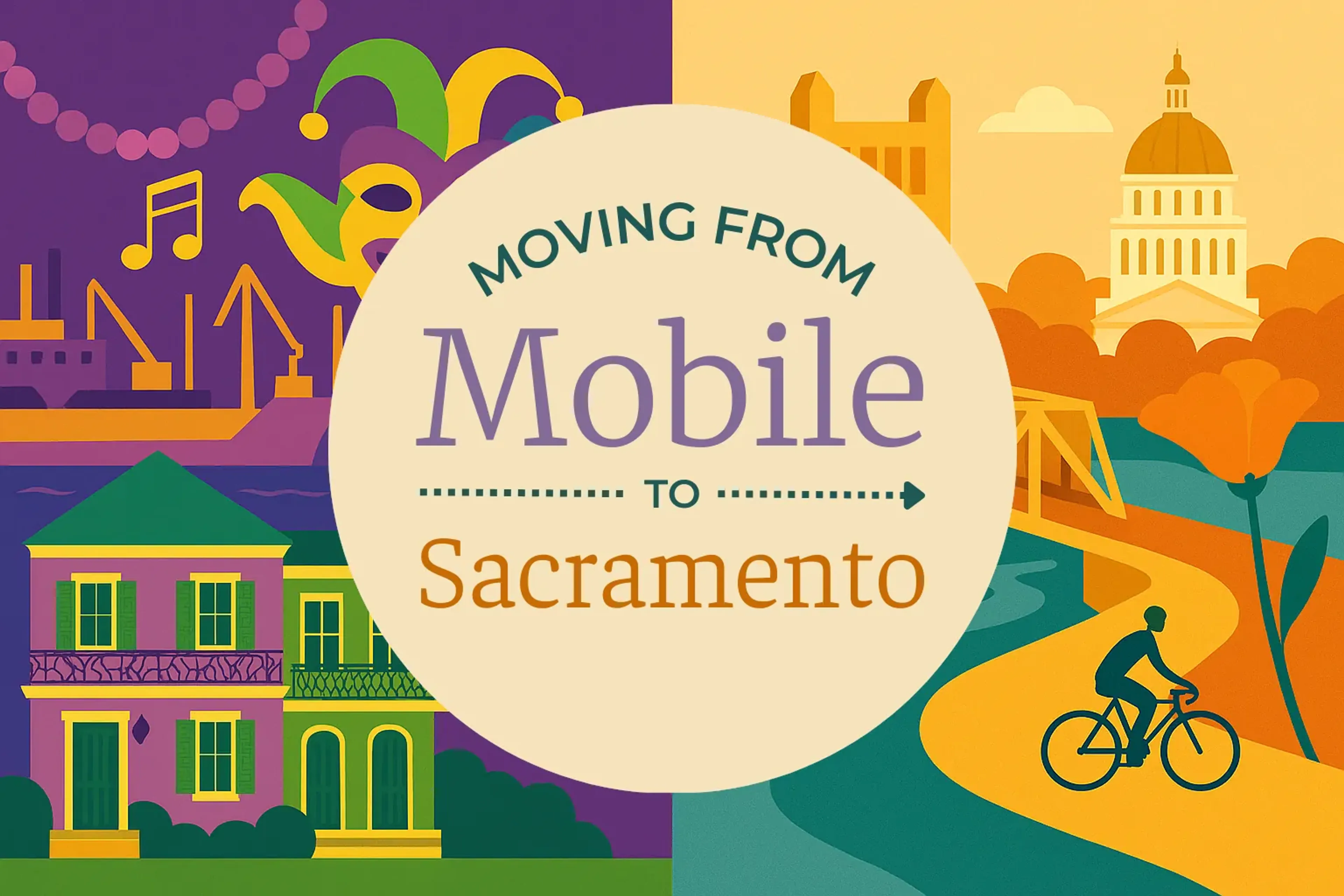 Side-by-side comparison of Mobile to Sacramento moving companies