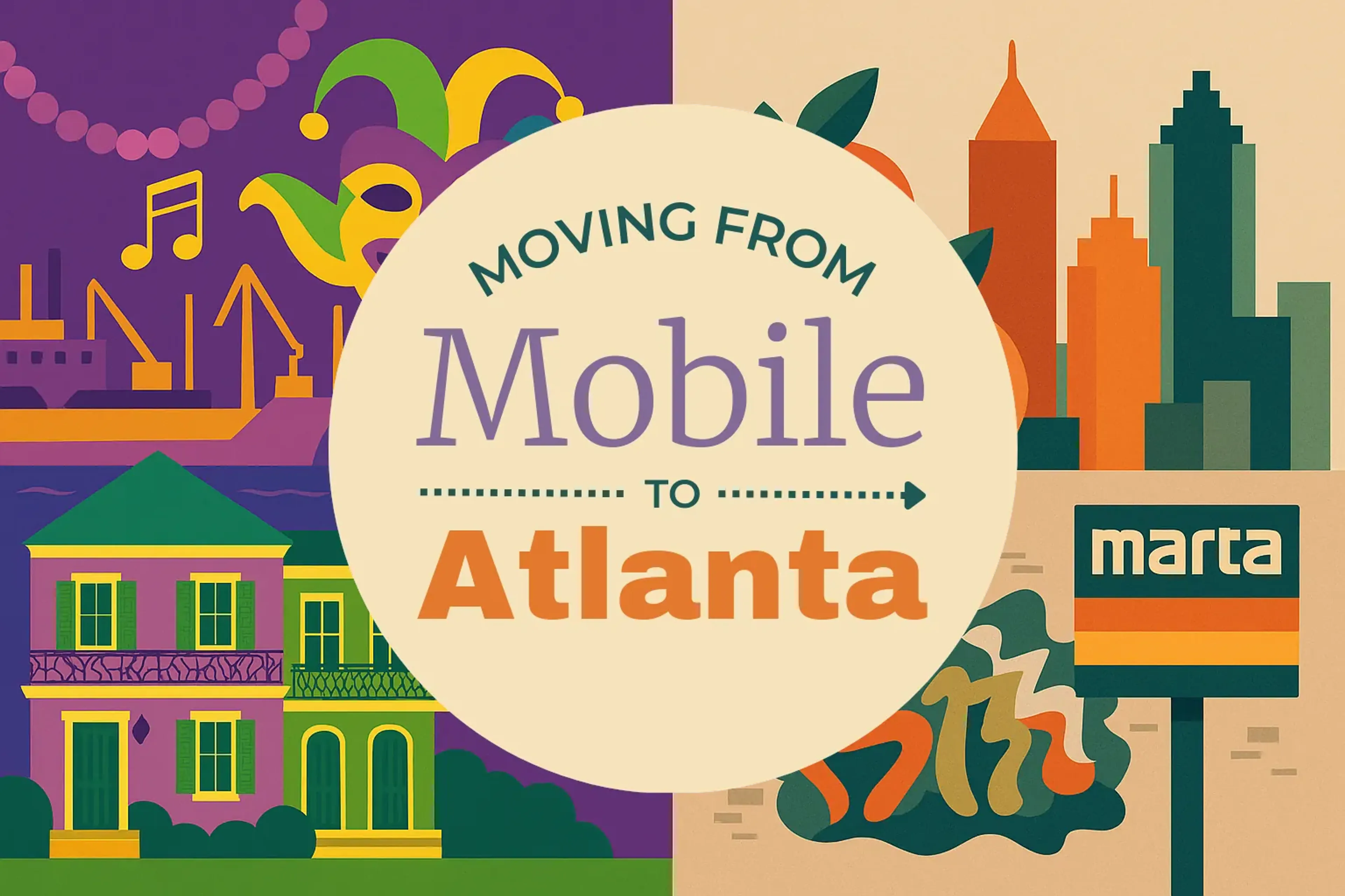 Side-by-side comparison of Mobile to Atlanta moving companies