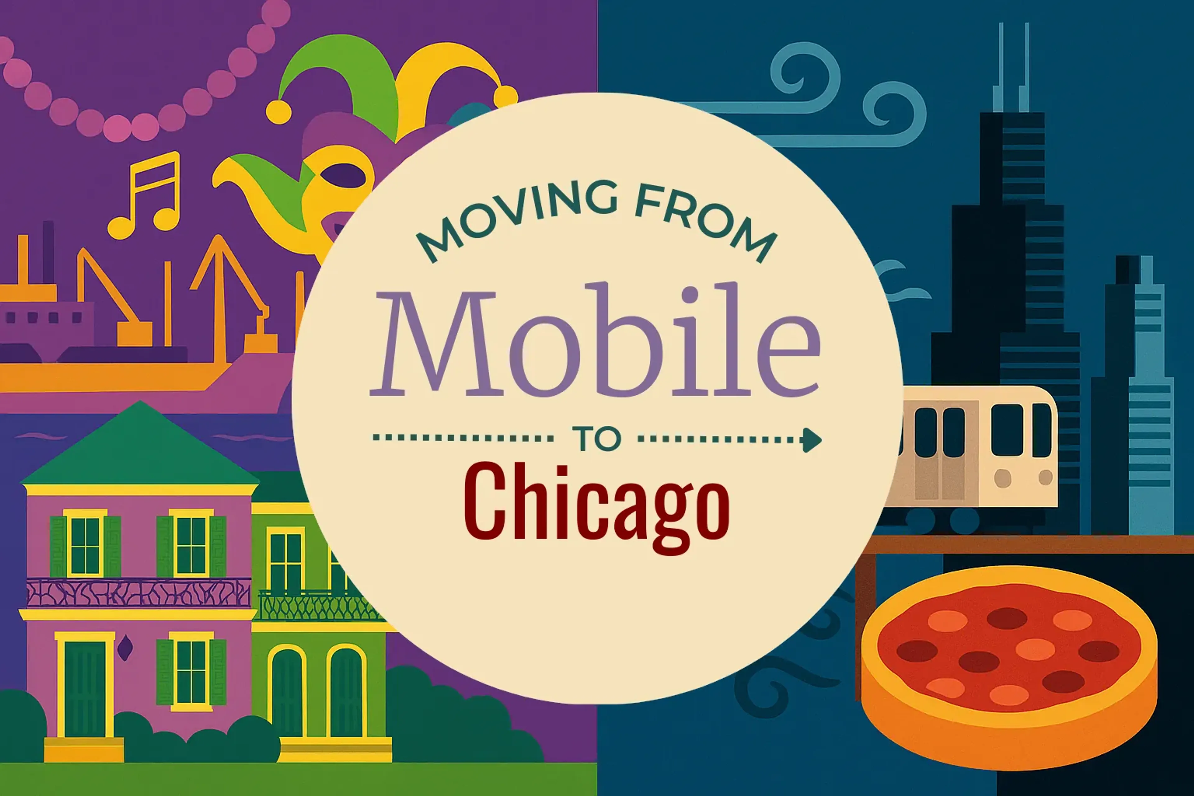 Side-by-side comparison of Mobile to Chicago moving companies