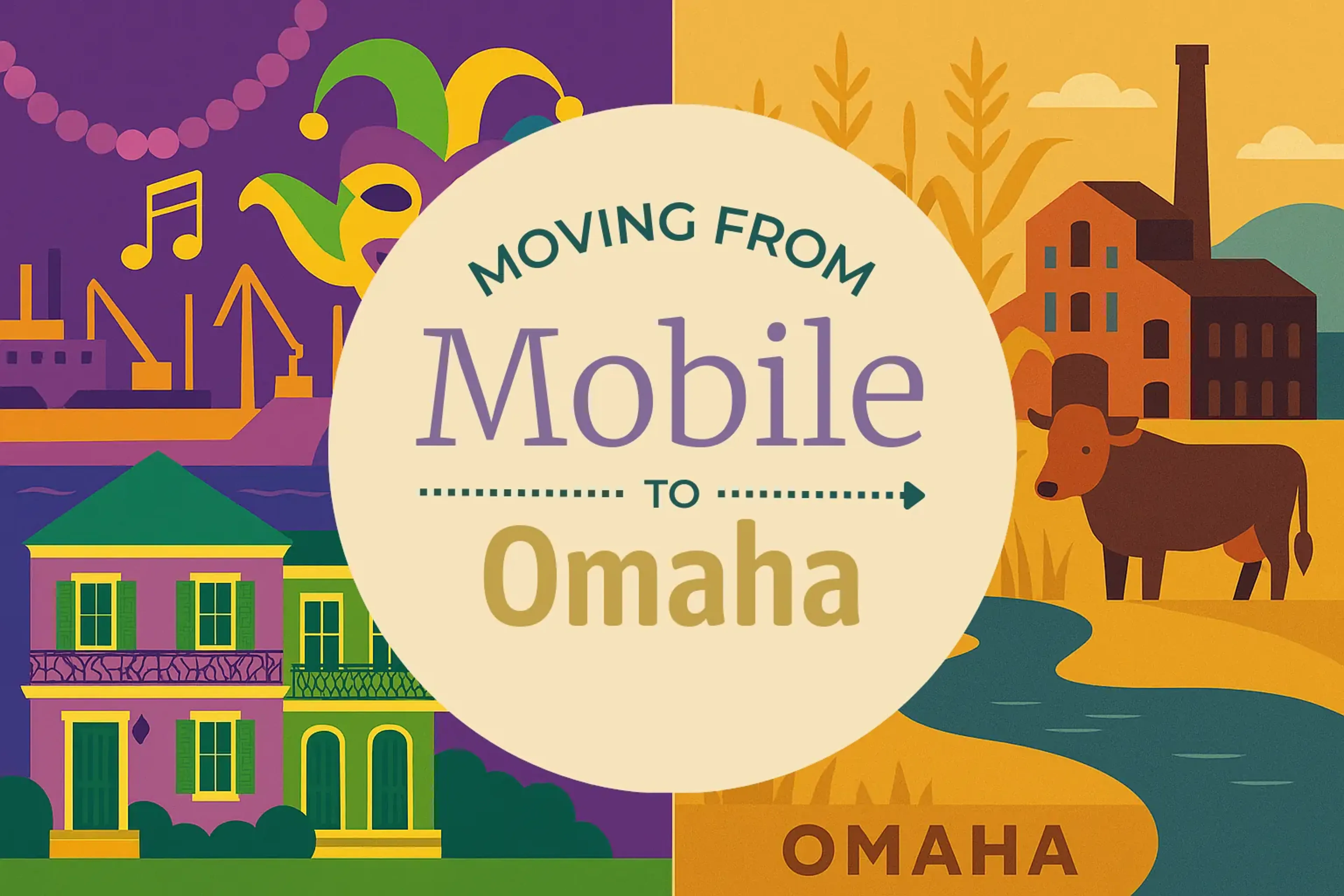 Side-by-side comparison of Mobile to Omaha moving companies