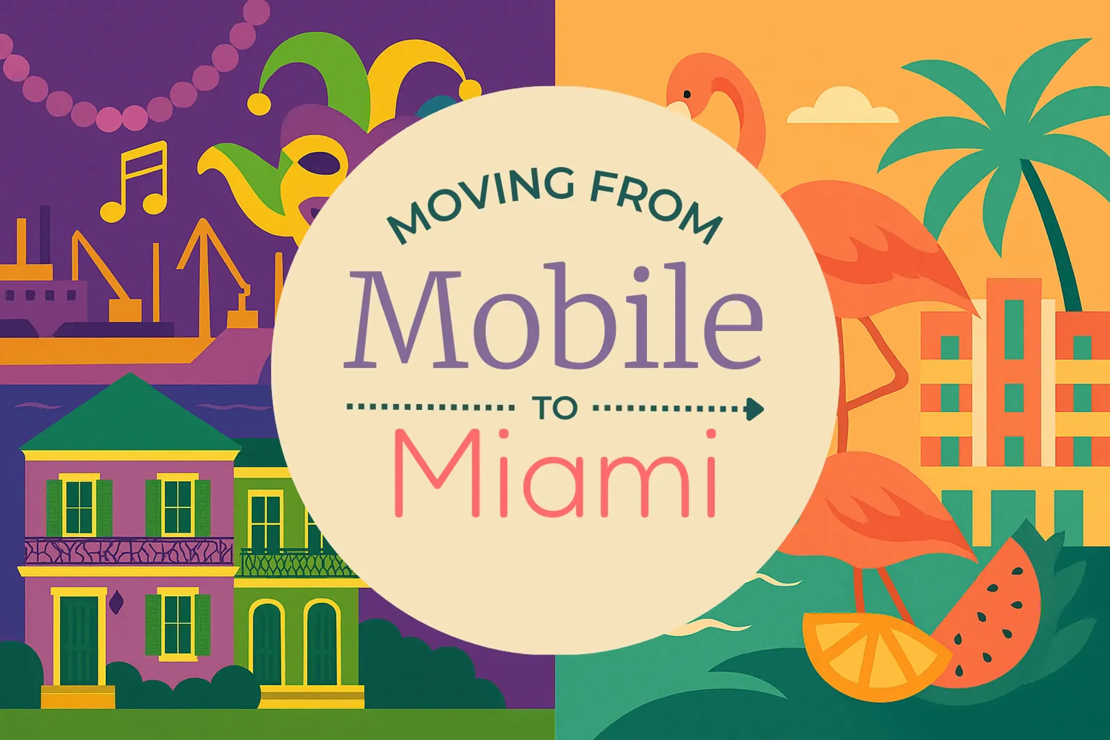 Side-by-side comparison of Mobile to Miami moving companies