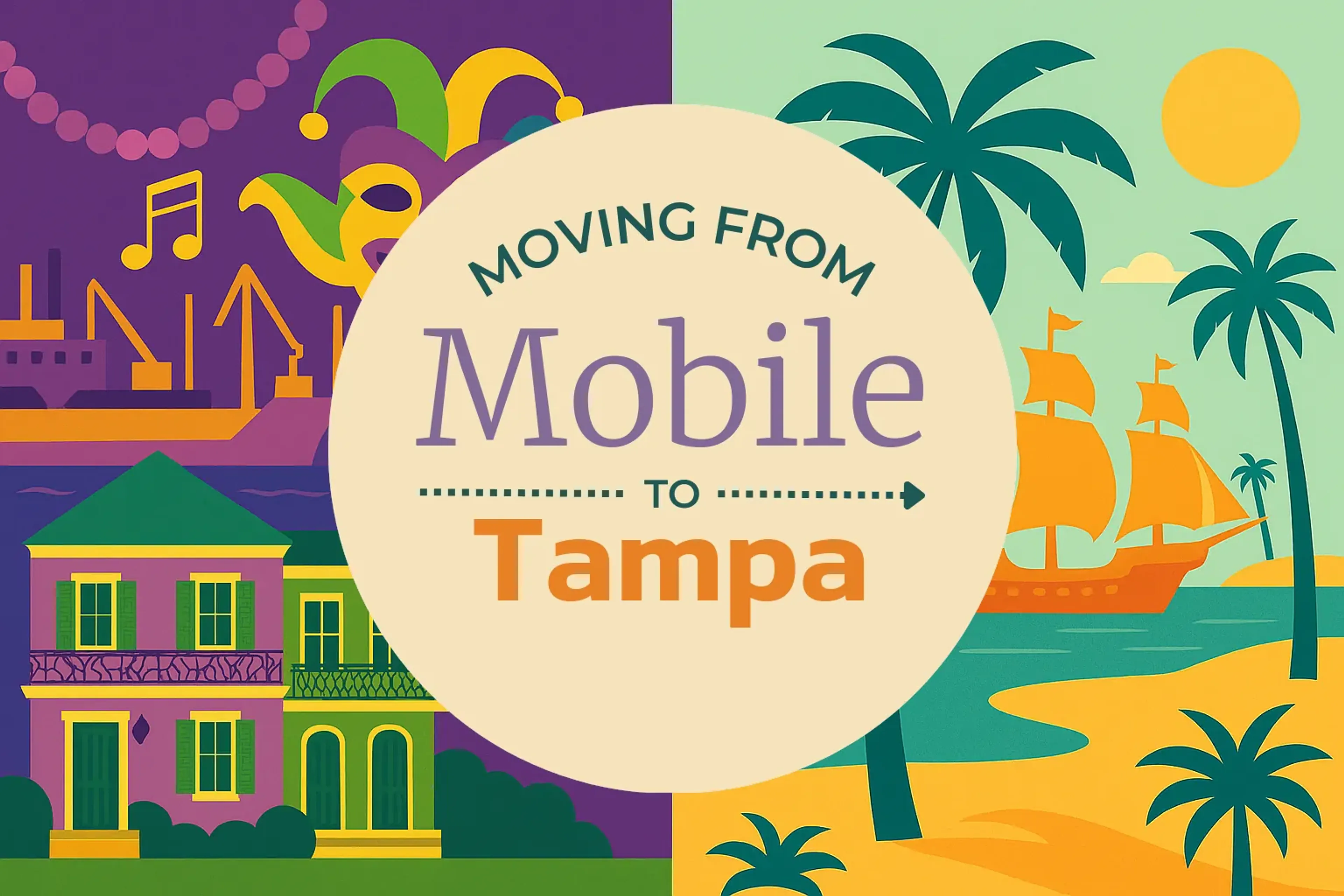 Side-by-side comparison of Mobile to Tampa moving companies