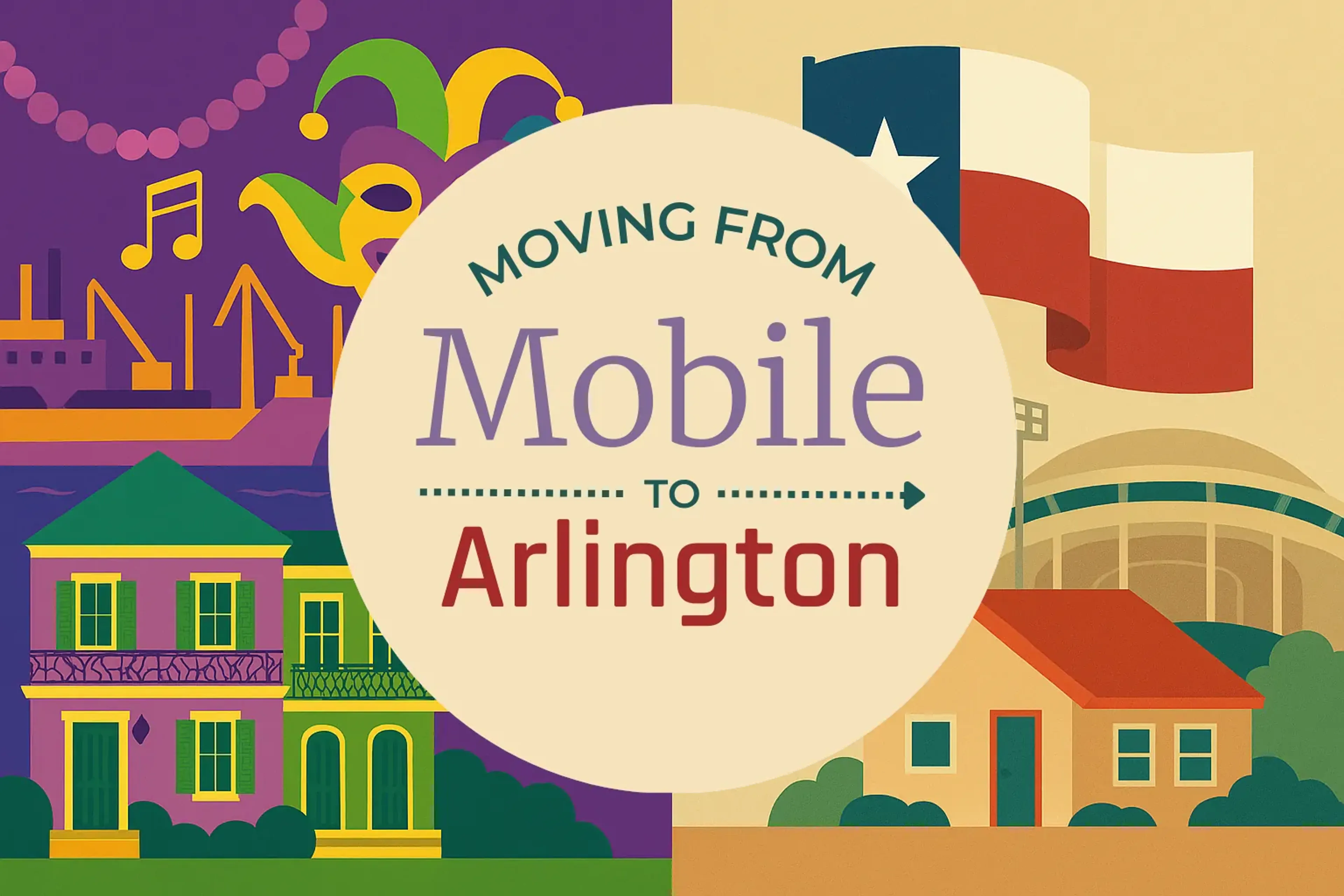 Side-by-side comparison of Mobile to Arlington moving companies