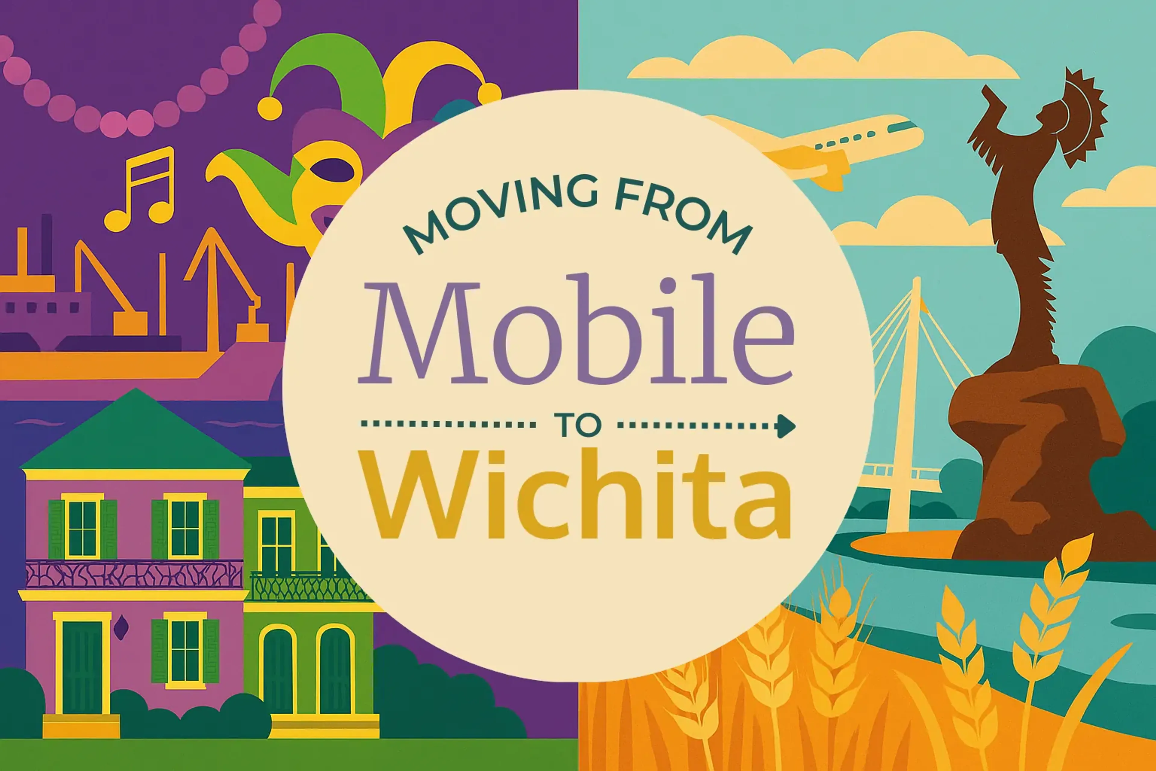 Side-by-side comparison of Mobile to Wichita moving companies