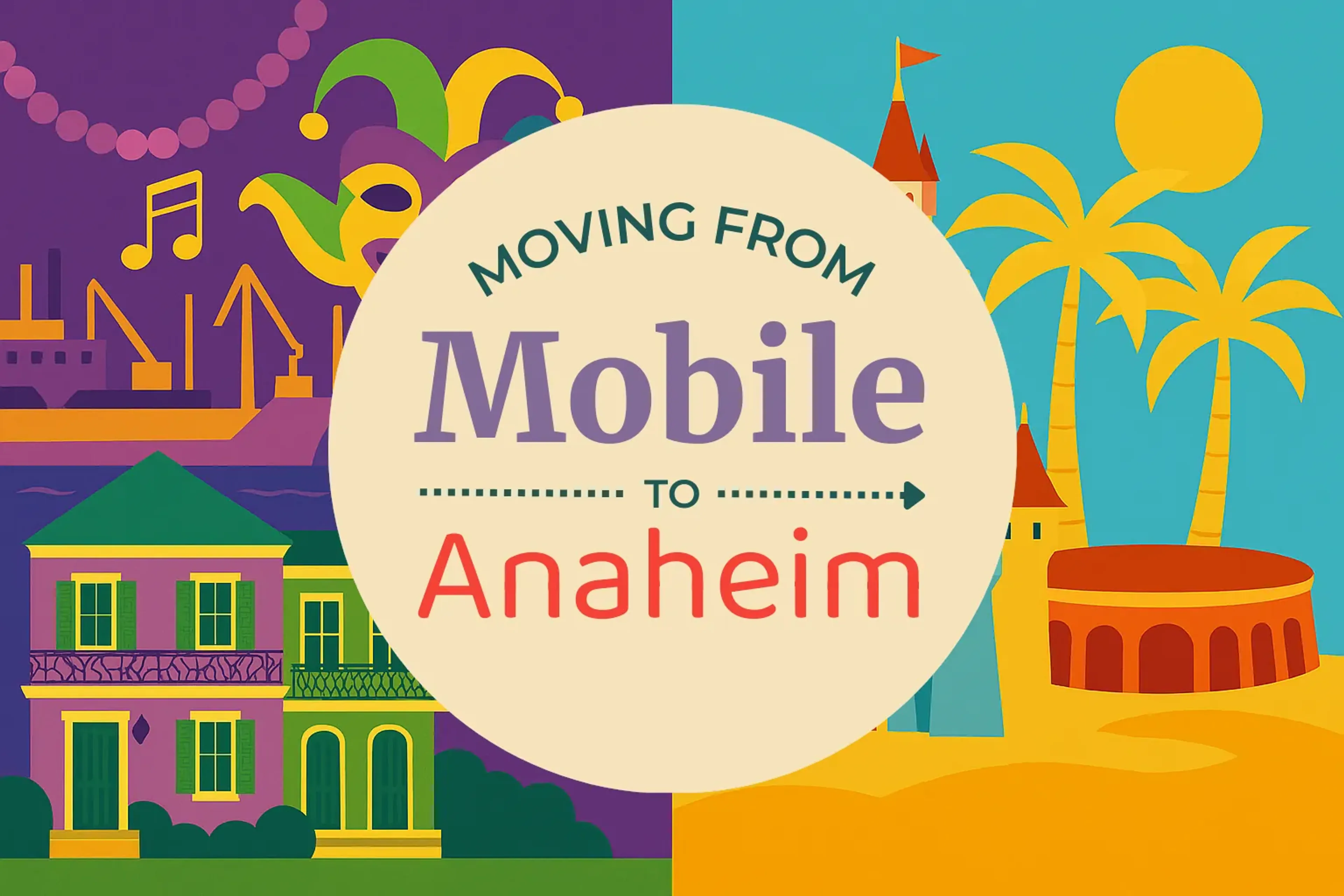 Side-by-side comparison of Mobile to Anaheim moving companies