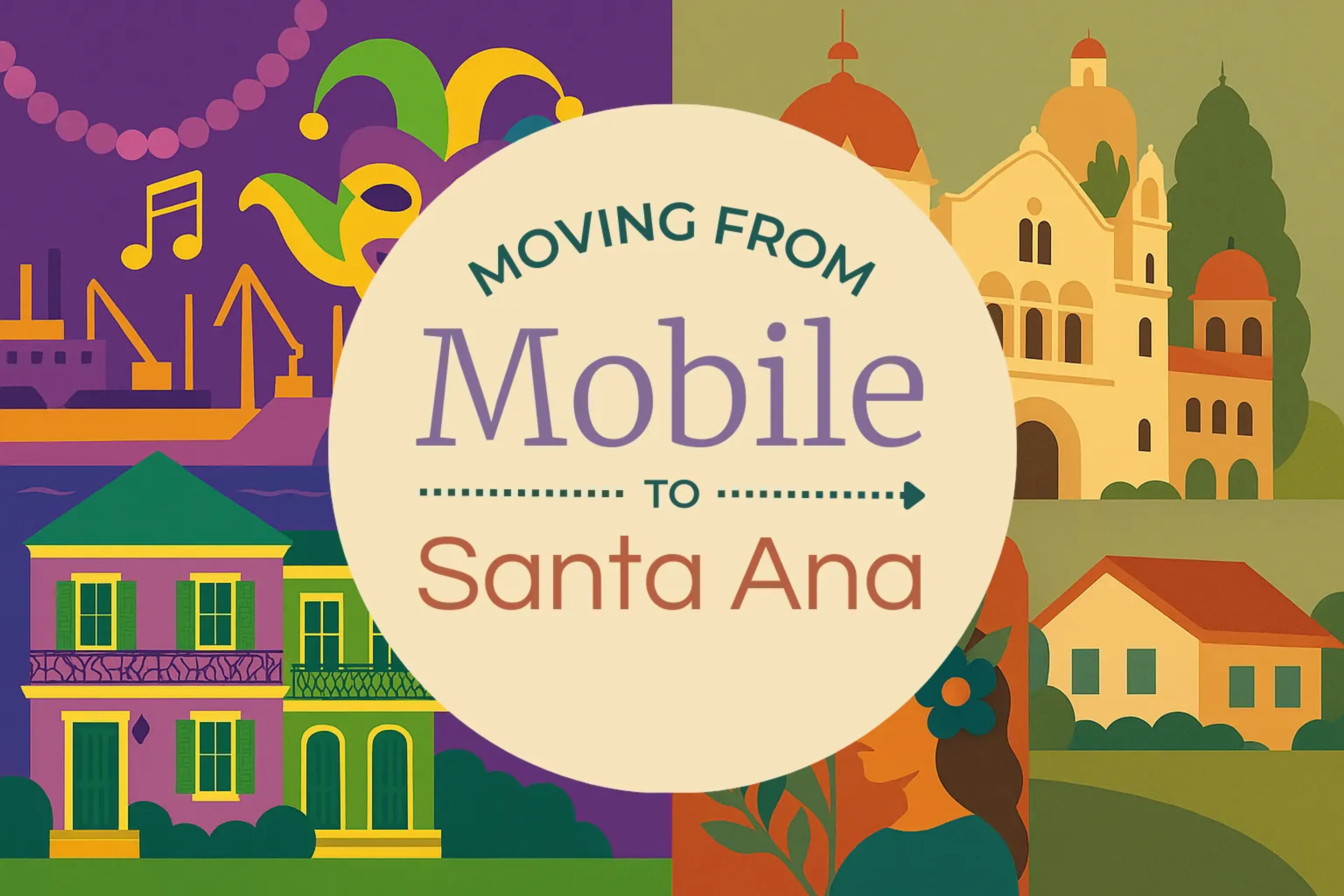 Side-by-side comparison of Mobile to Santa Ana moving companies