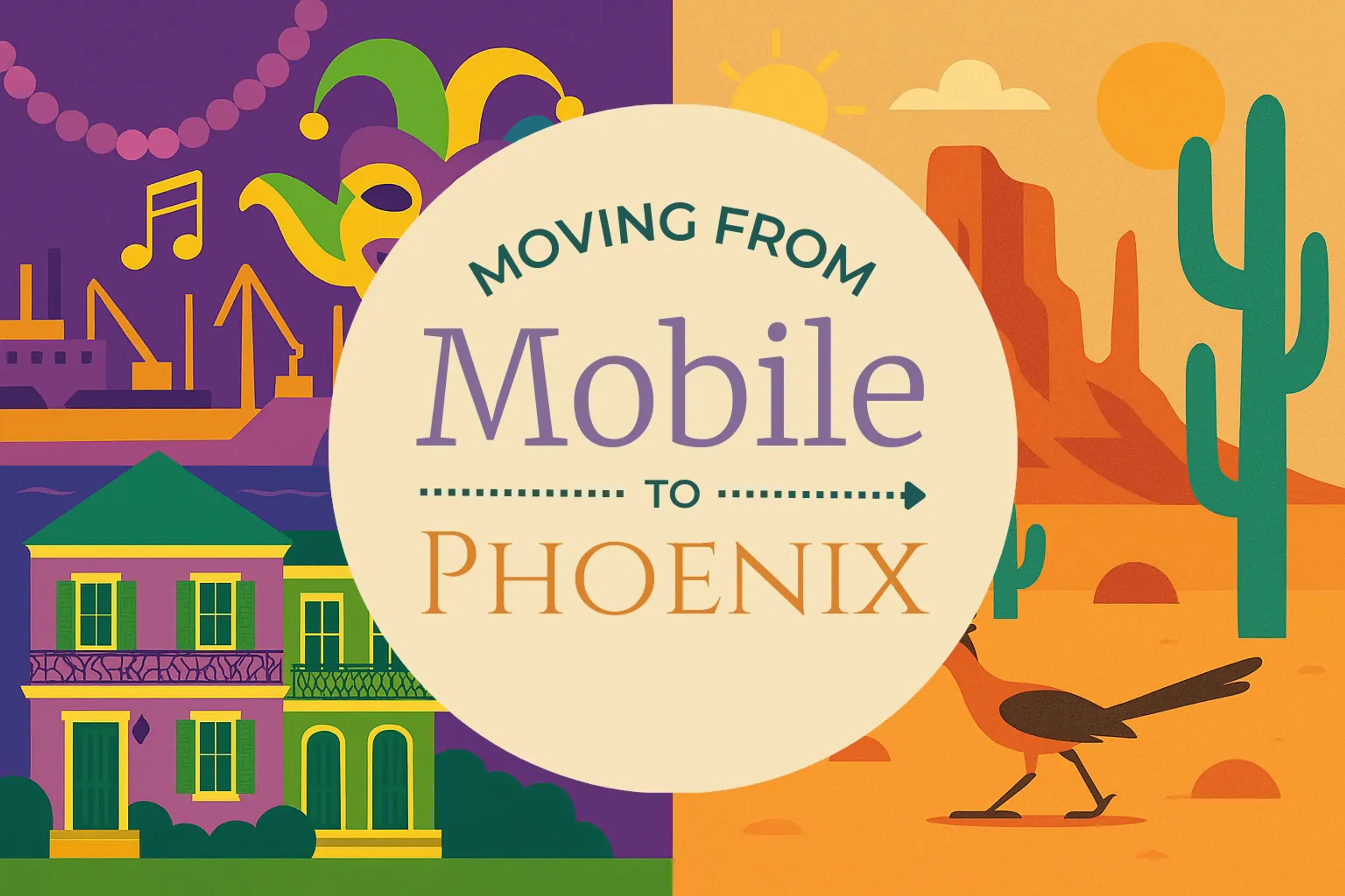 Side-by-side comparison of Mobile to Phoenix moving companies