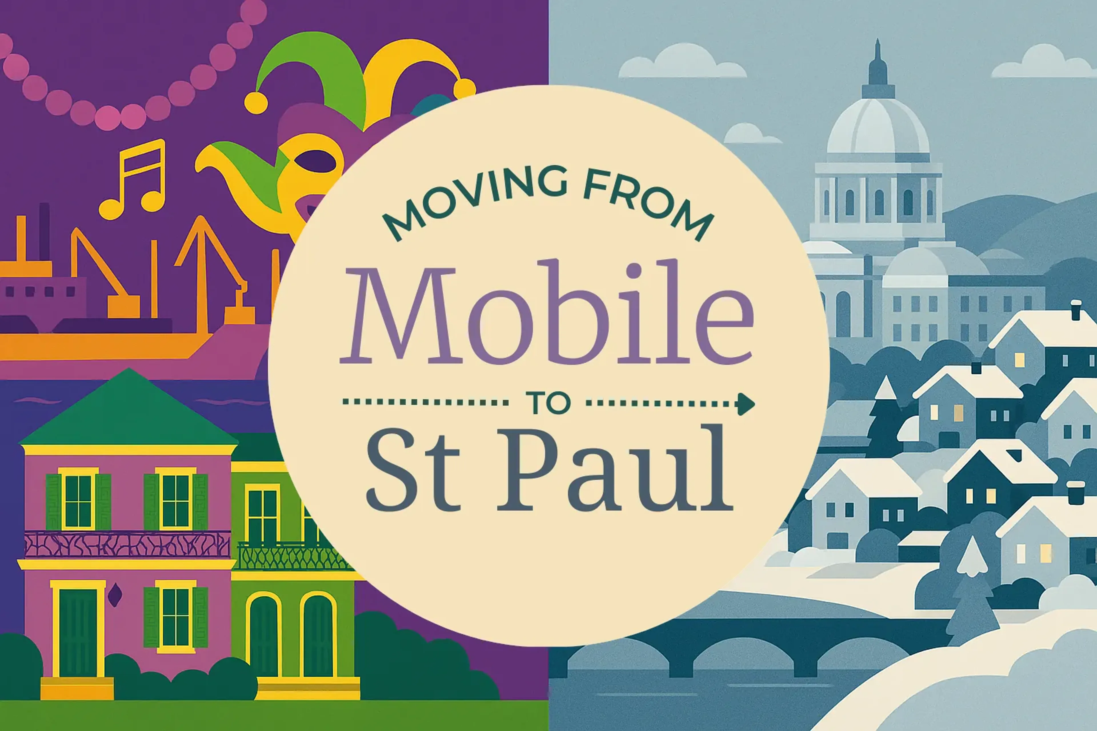 Side-by-side comparison of Mobile to St. Paul moving companies