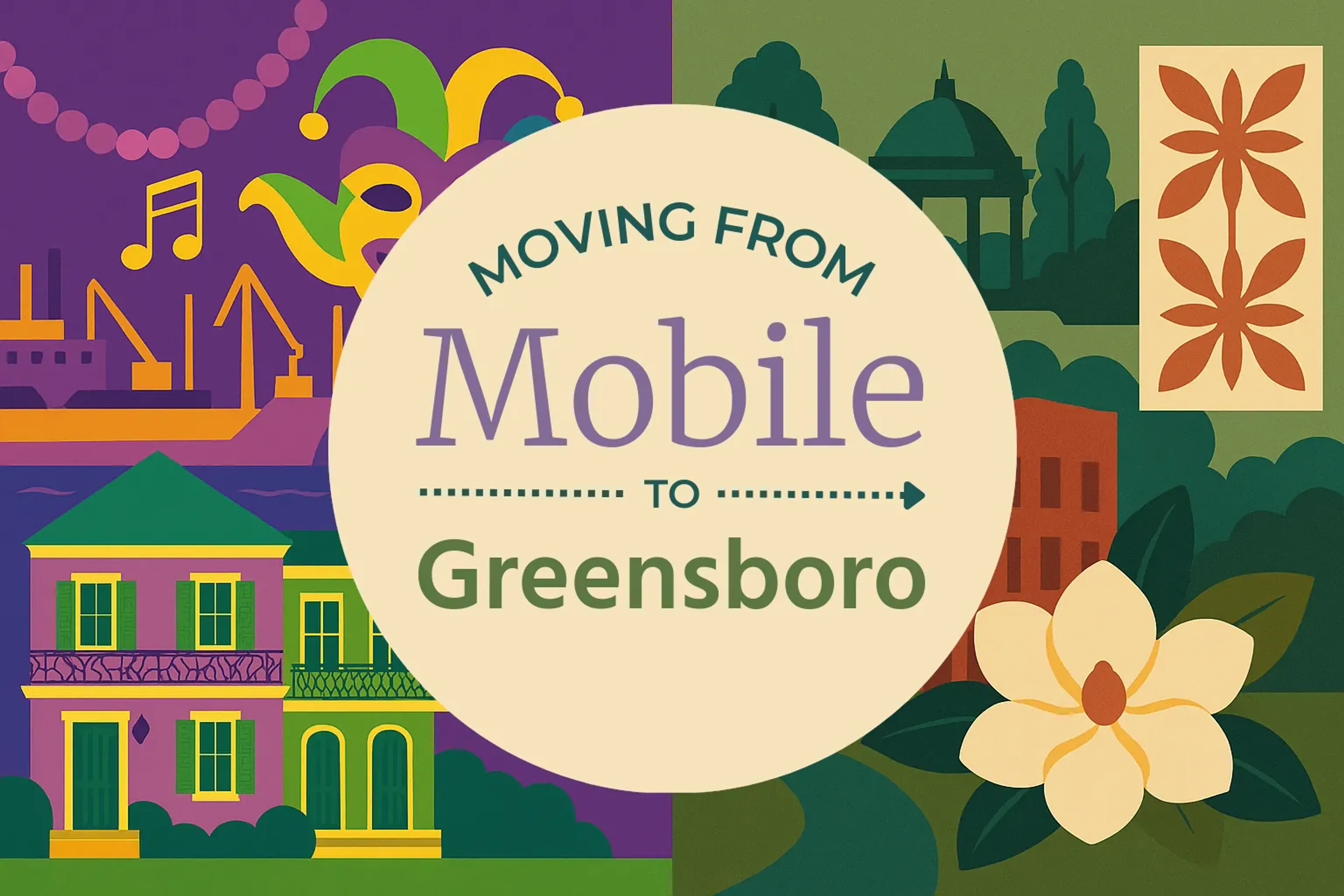 Side-by-side comparison of Mobile to Greensboro moving companies