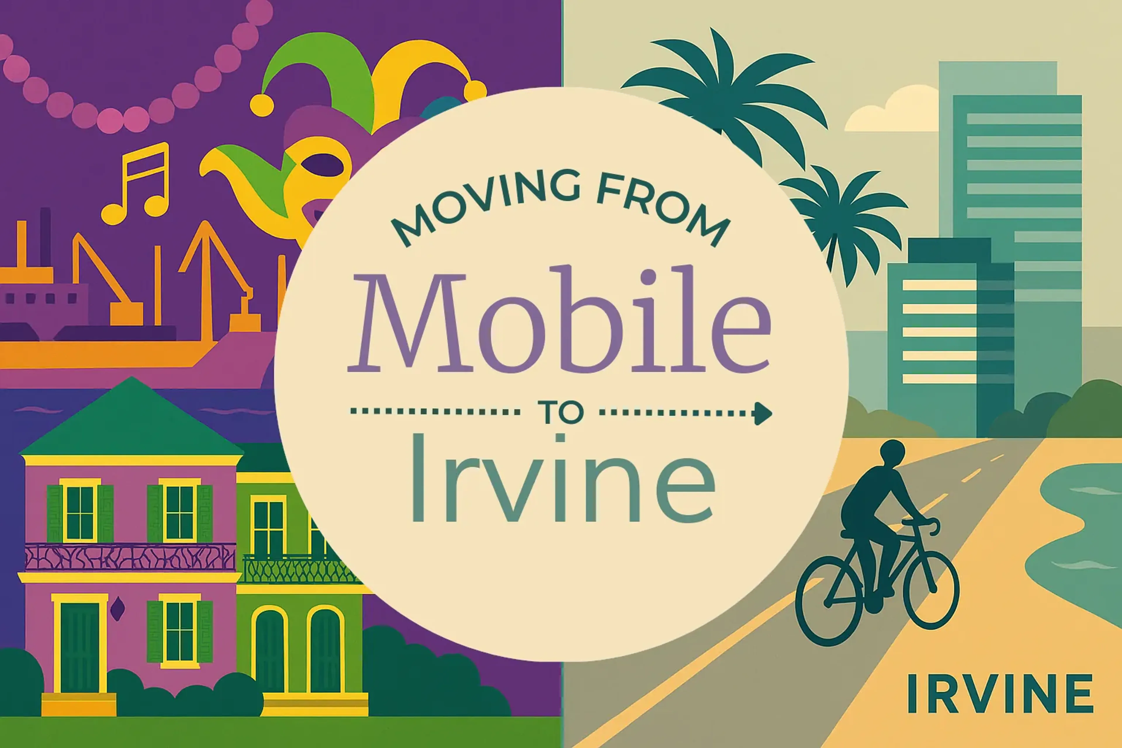 Side-by-side comparison of Mobile to Irvine moving companies