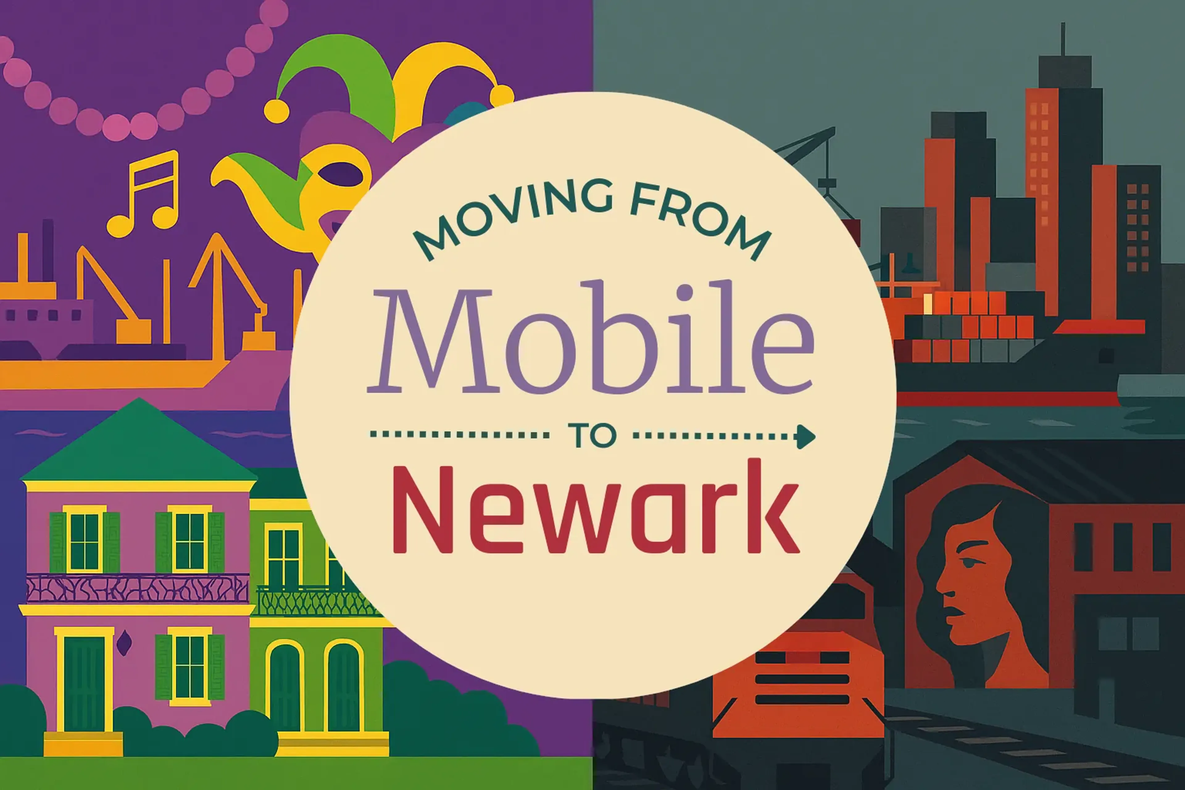 Side-by-side comparison of Mobile to Newark moving companies