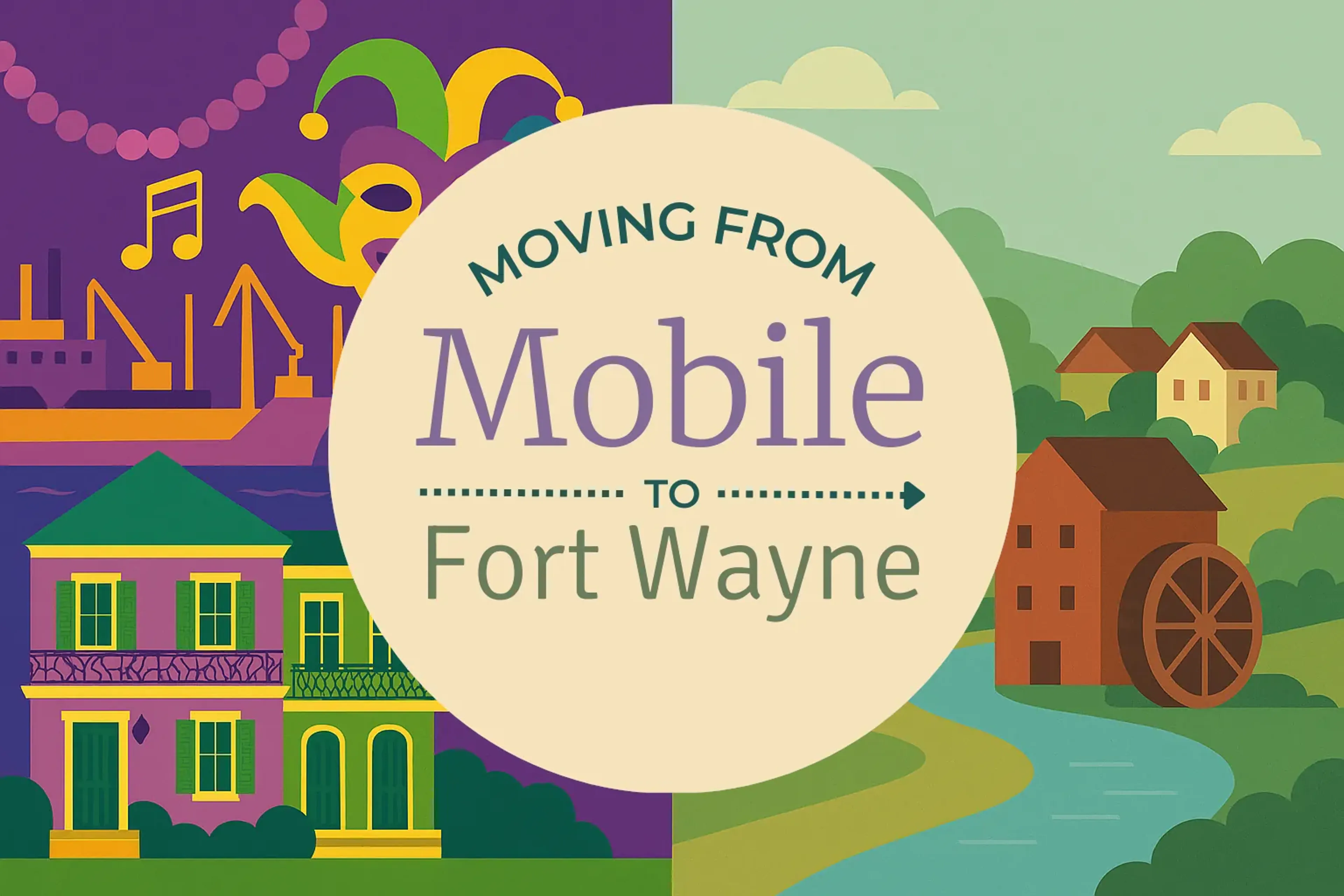 Side-by-side comparison of Mobile to Fort Wayne moving companies