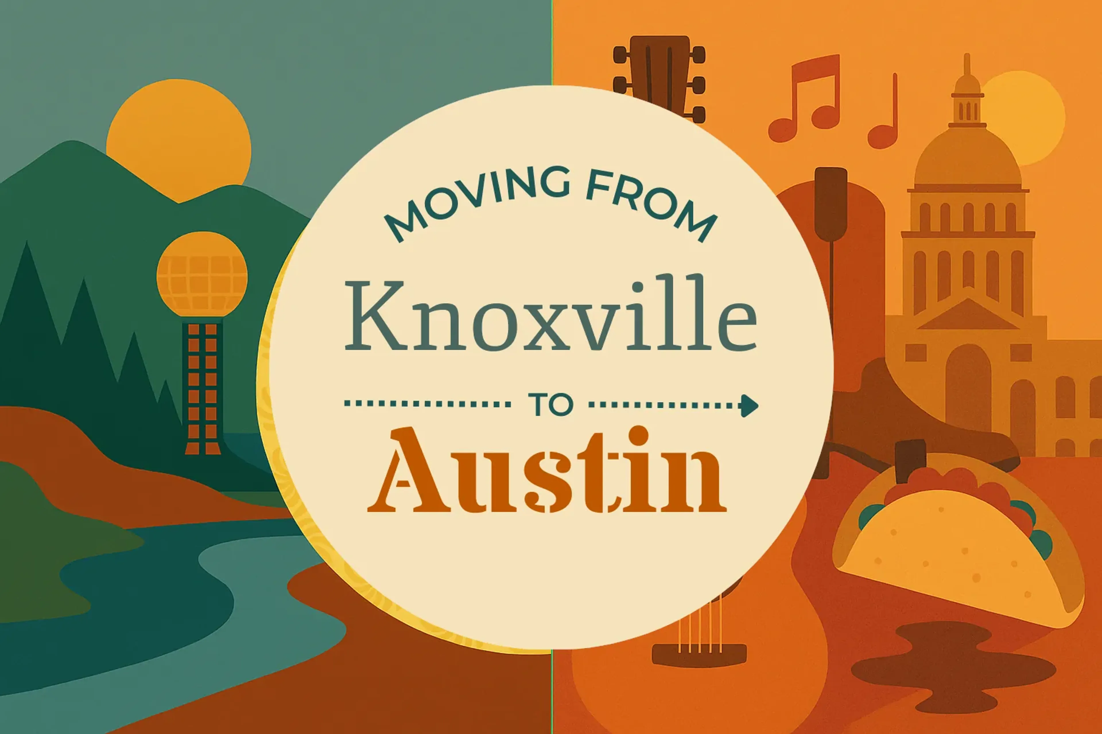 Side-by-side comparison of Knoxville to Austin moving companies