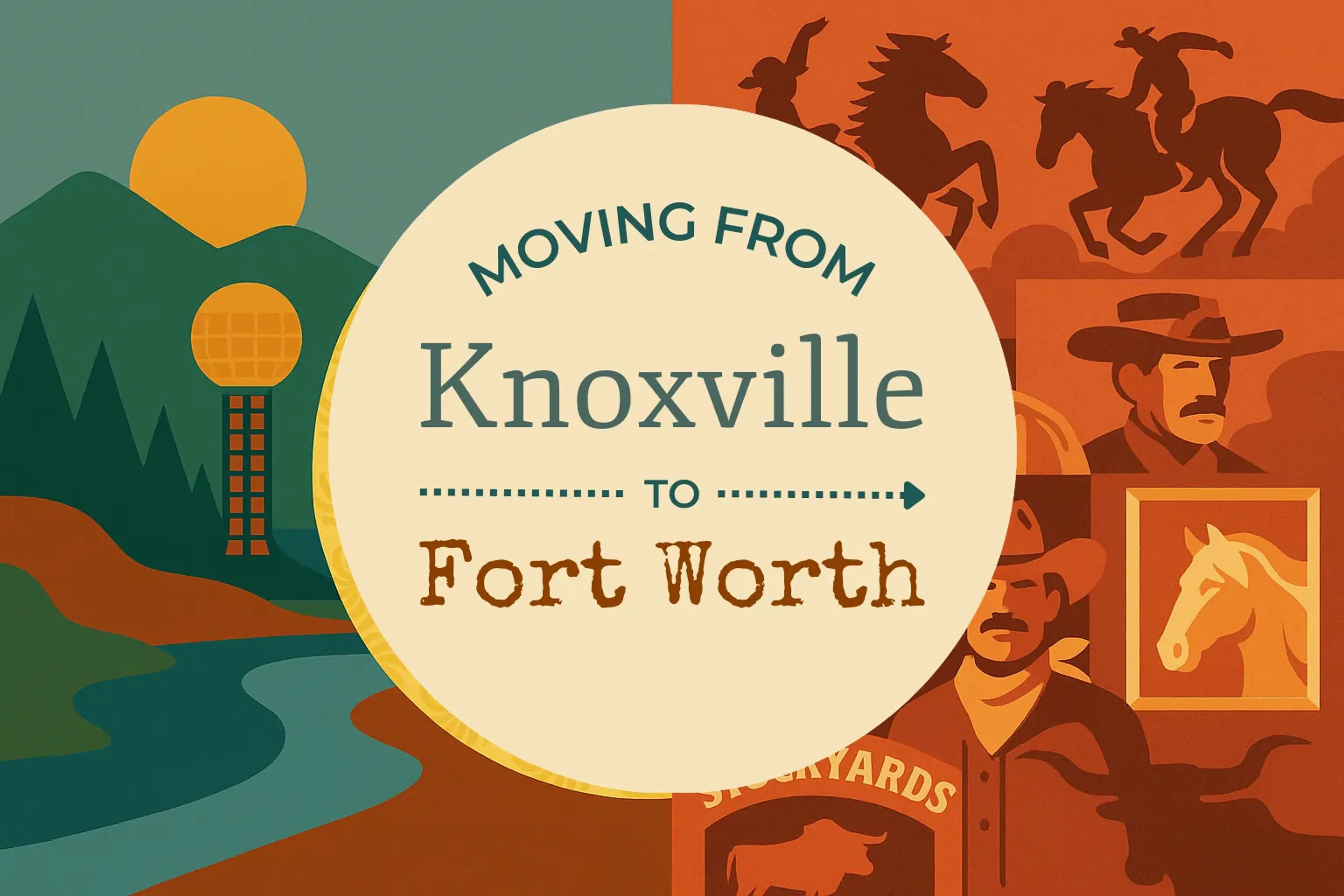 Side-by-side comparison of Knoxville to Fort Worth moving companies