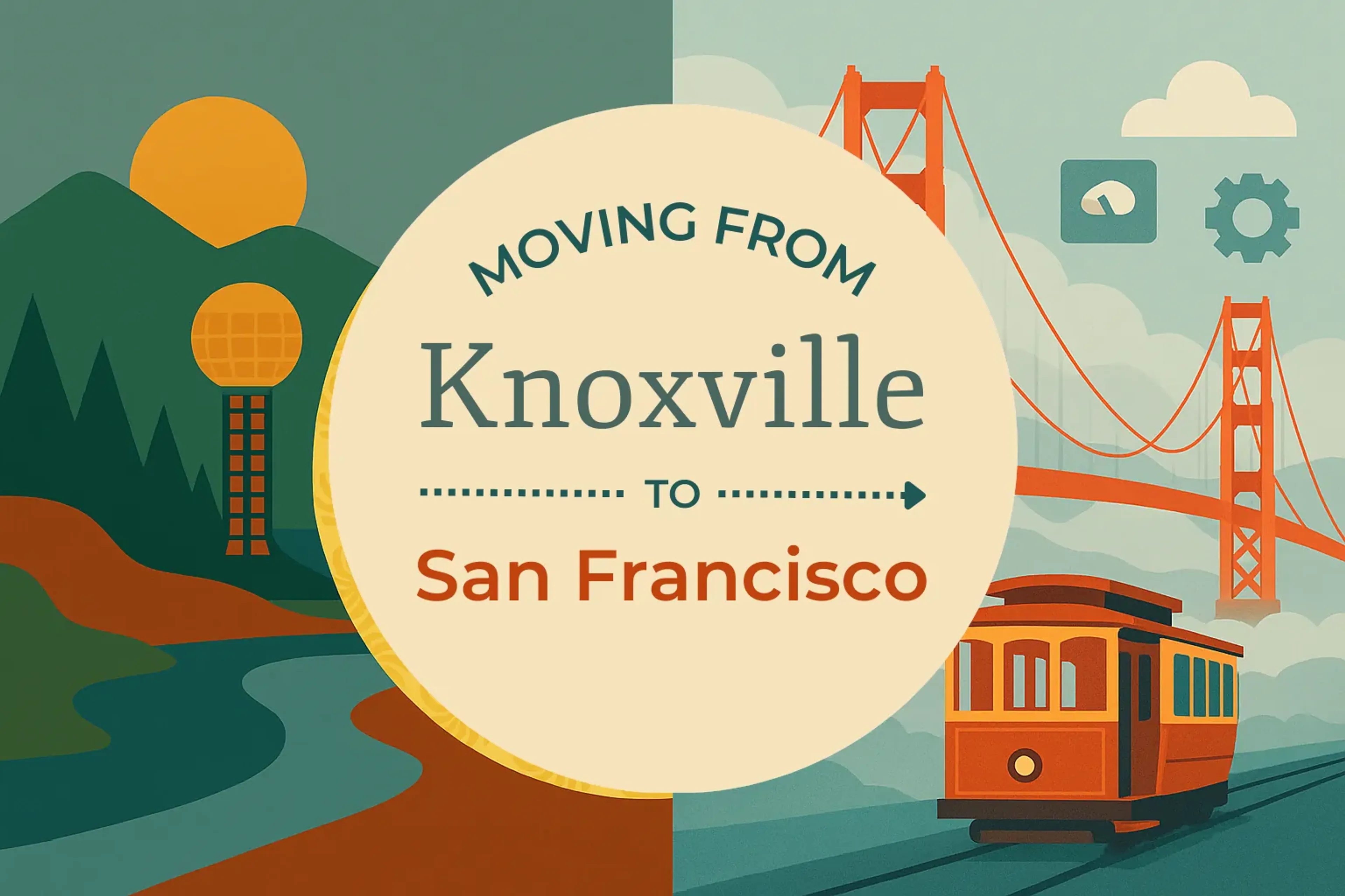Side-by-side comparison of Knoxville to San Francisco moving companies