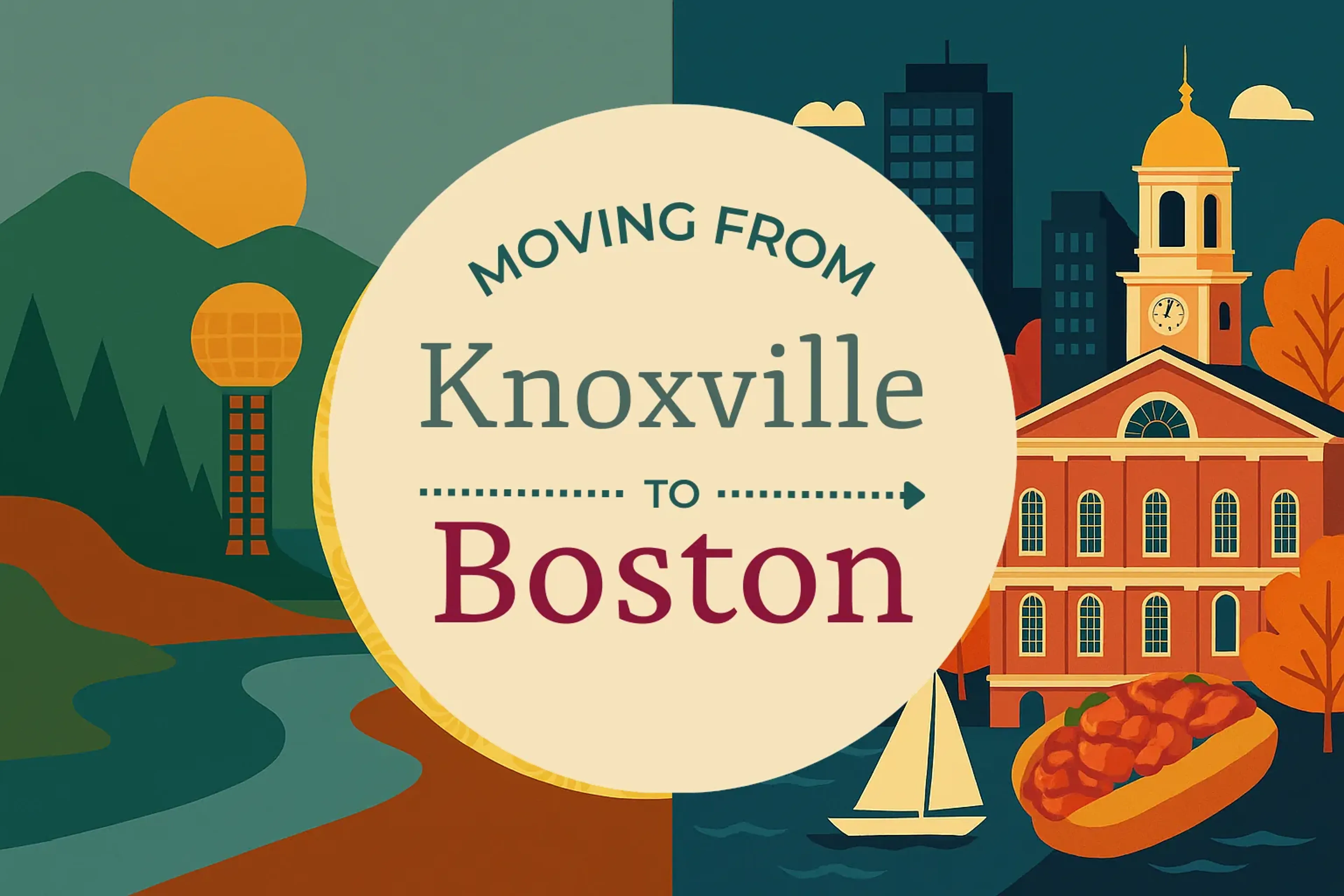 Side-by-side comparison of Knoxville to Boston moving companies