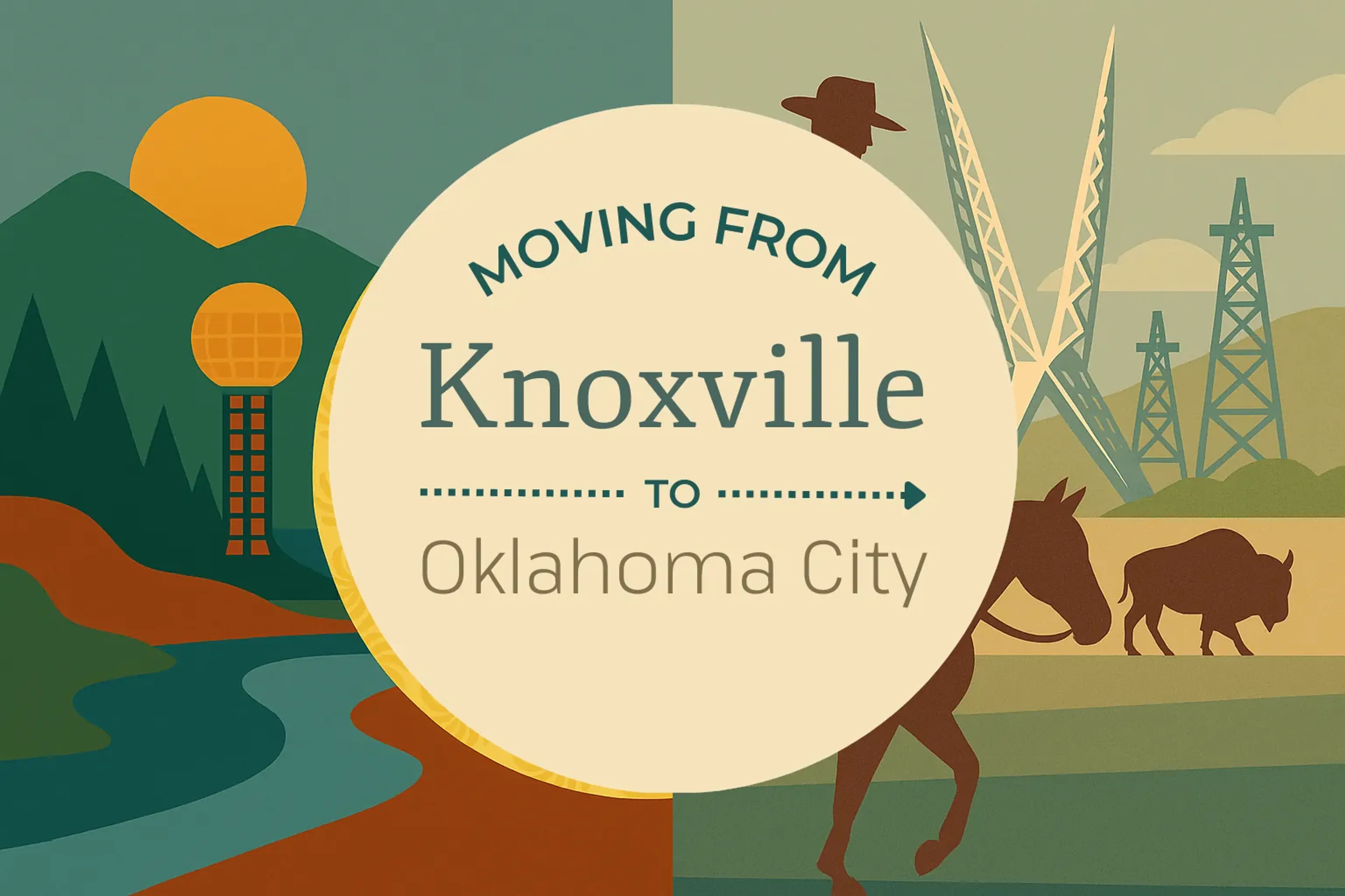 Side-by-side comparison of Knoxville to Oklahoma City moving companies