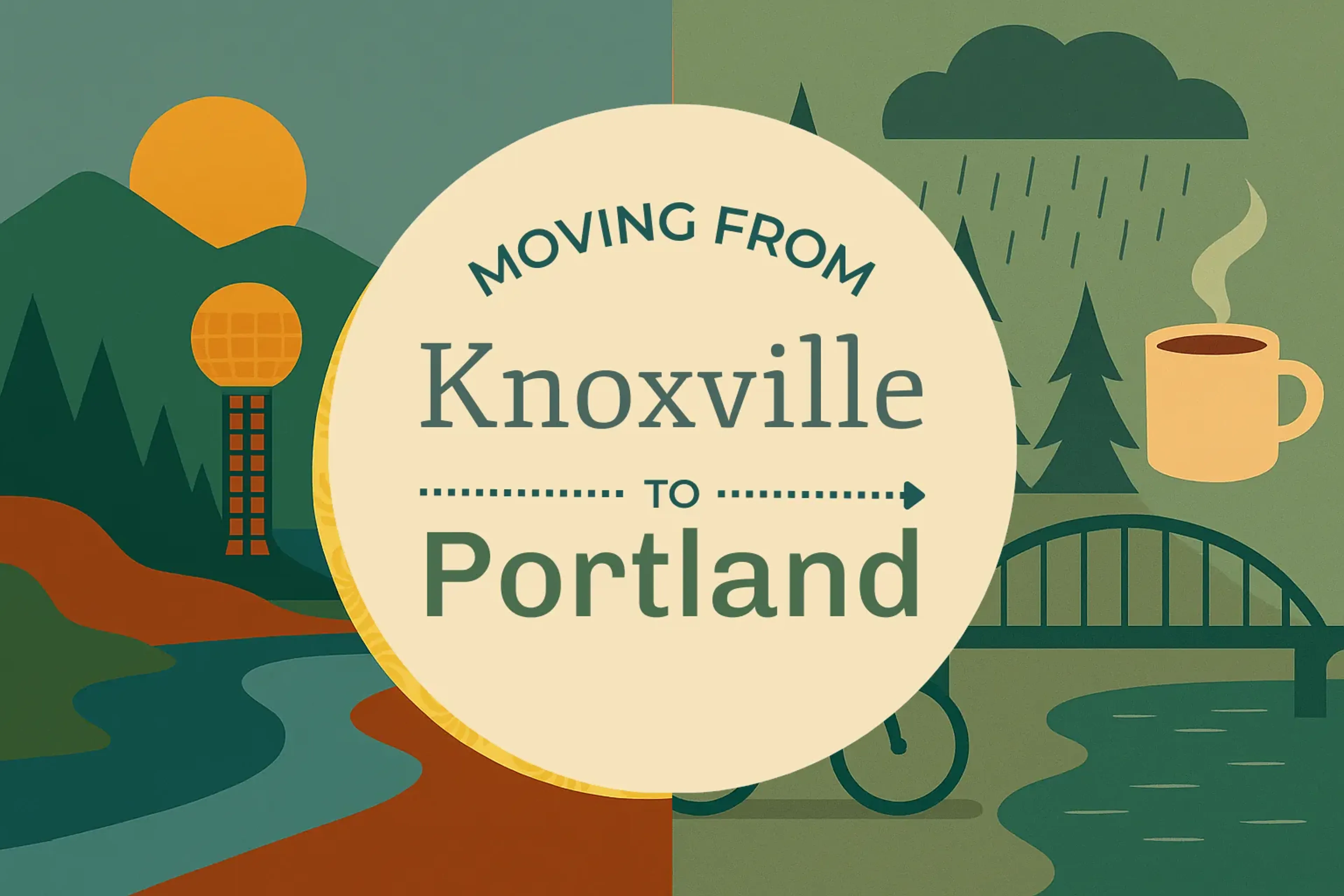 Side-by-side comparison of Knoxville to Portland moving companies