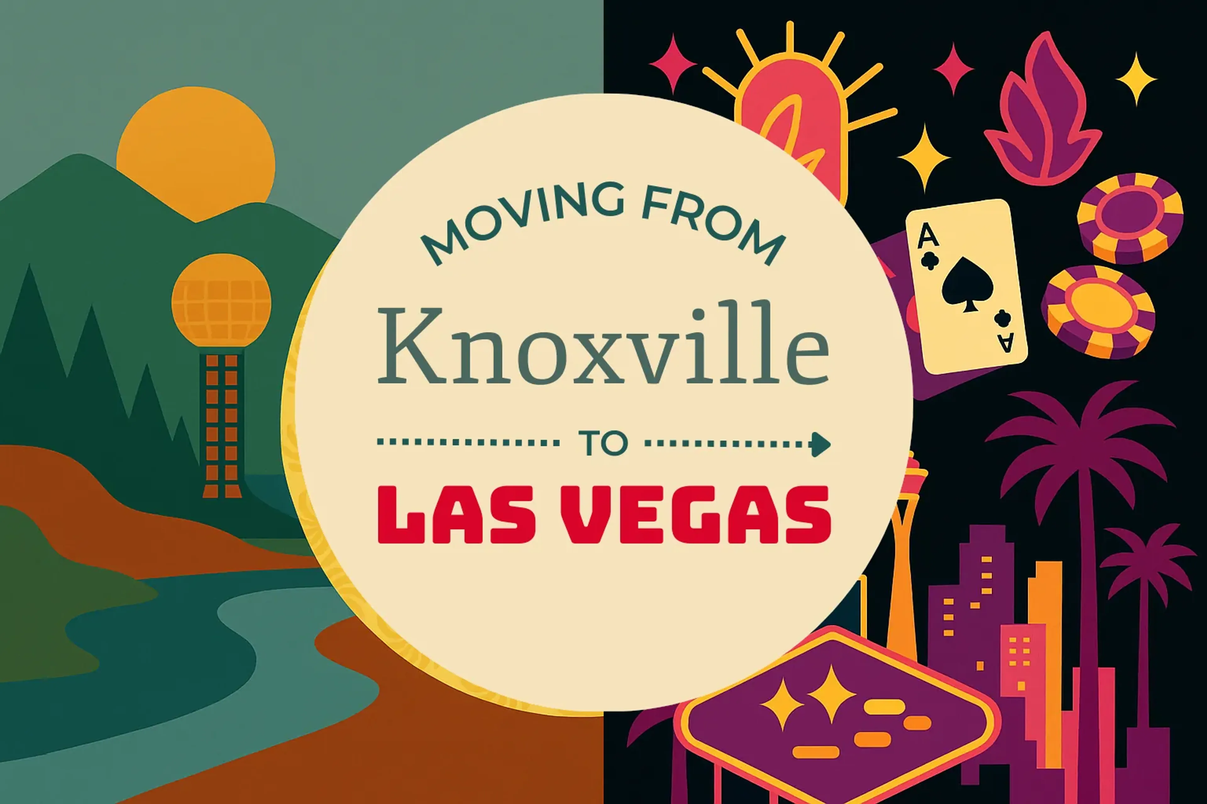 Side-by-side comparison of Knoxville to Las Vegas moving companies