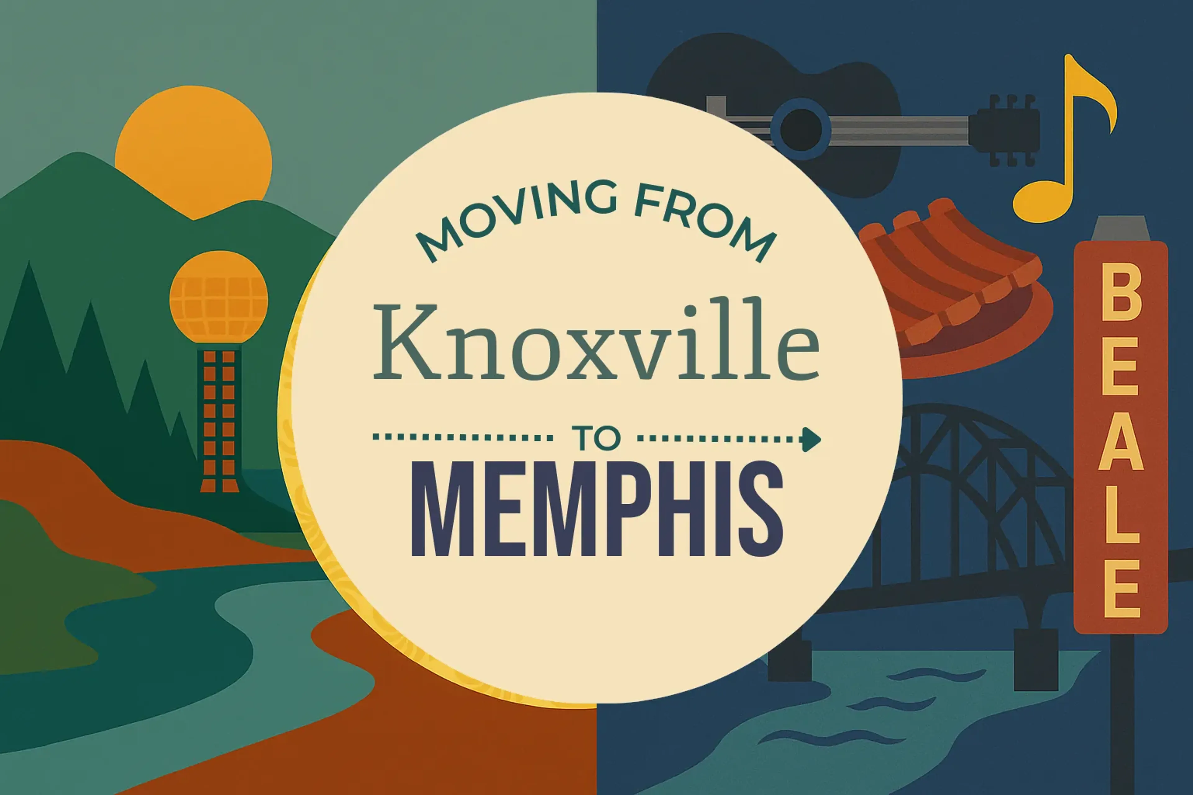 Side-by-side comparison of Knoxville to Memphis moving companies