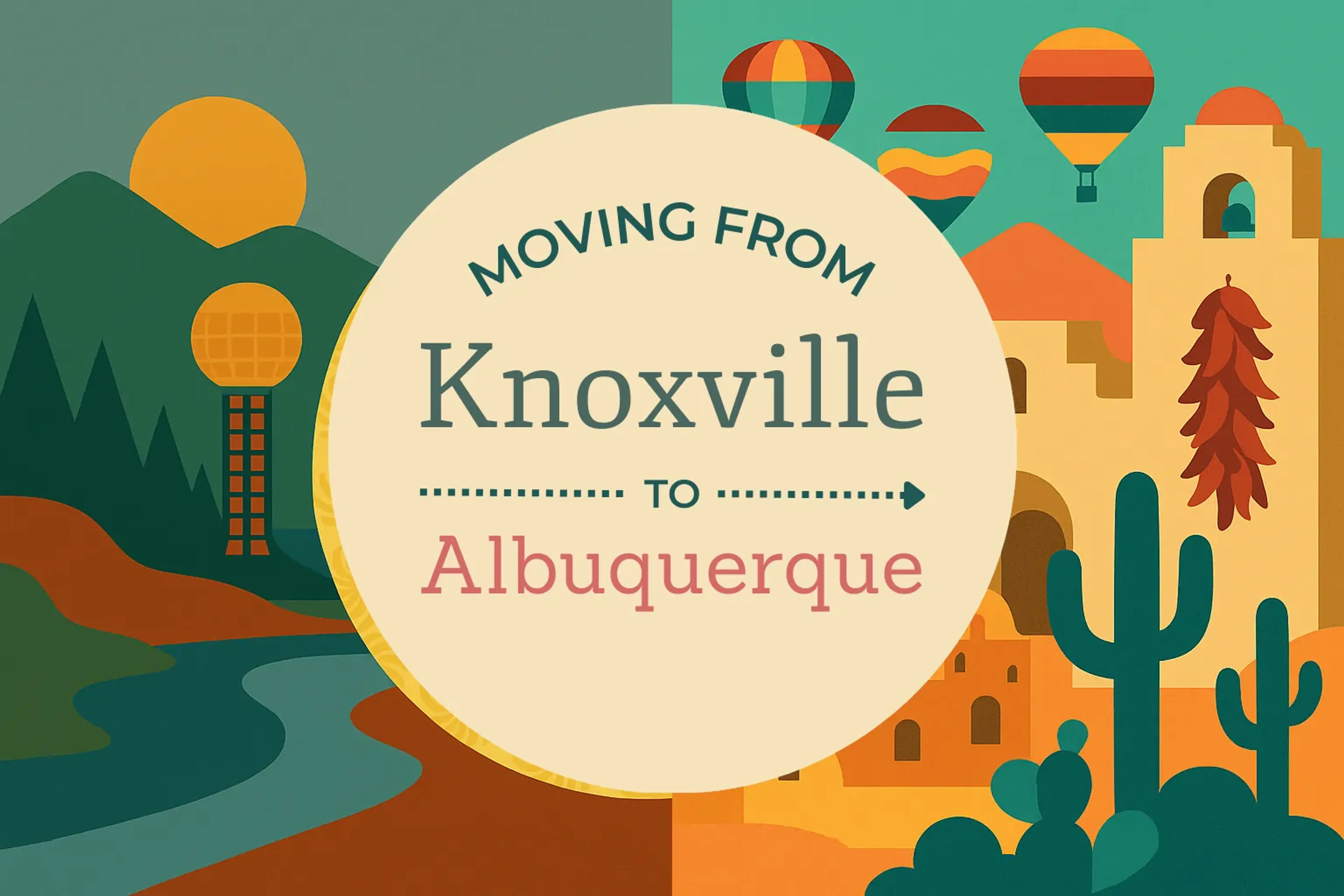 Side-by-side comparison of Knoxville to Albuquerque moving companies