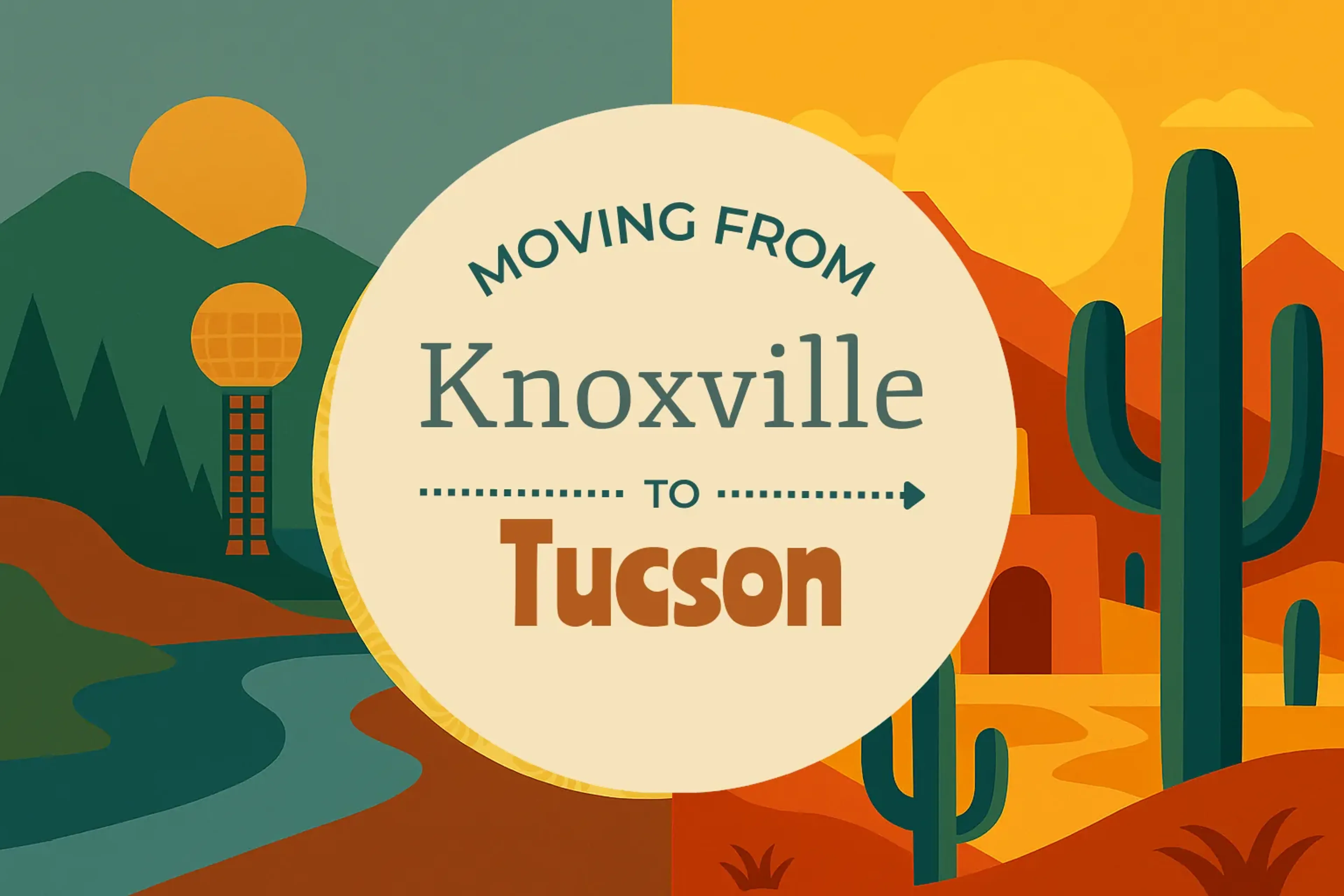 Side-by-side comparison of Knoxville to Tucson moving companies