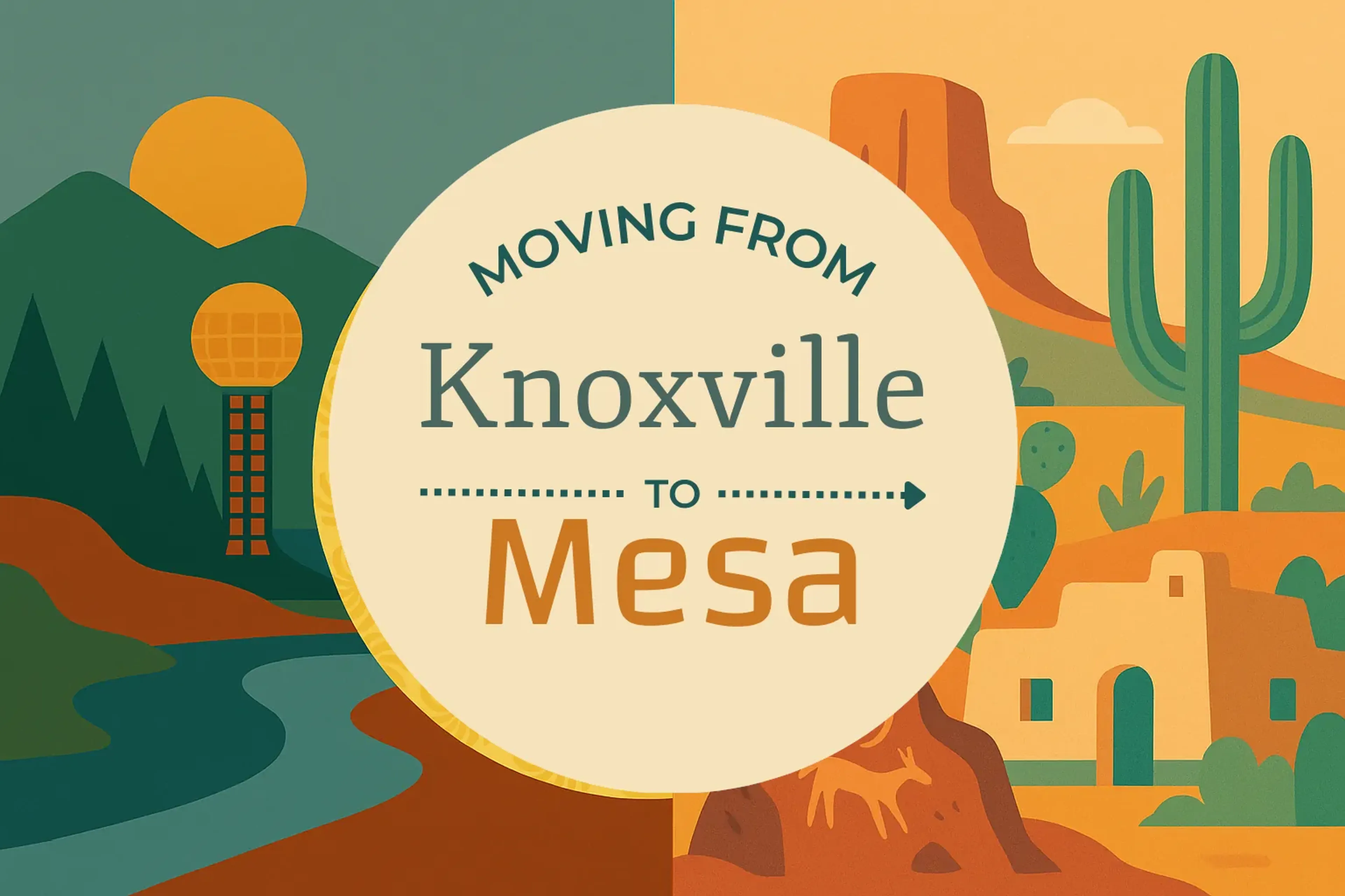 Side-by-side comparison of Knoxville to Mesa moving companies